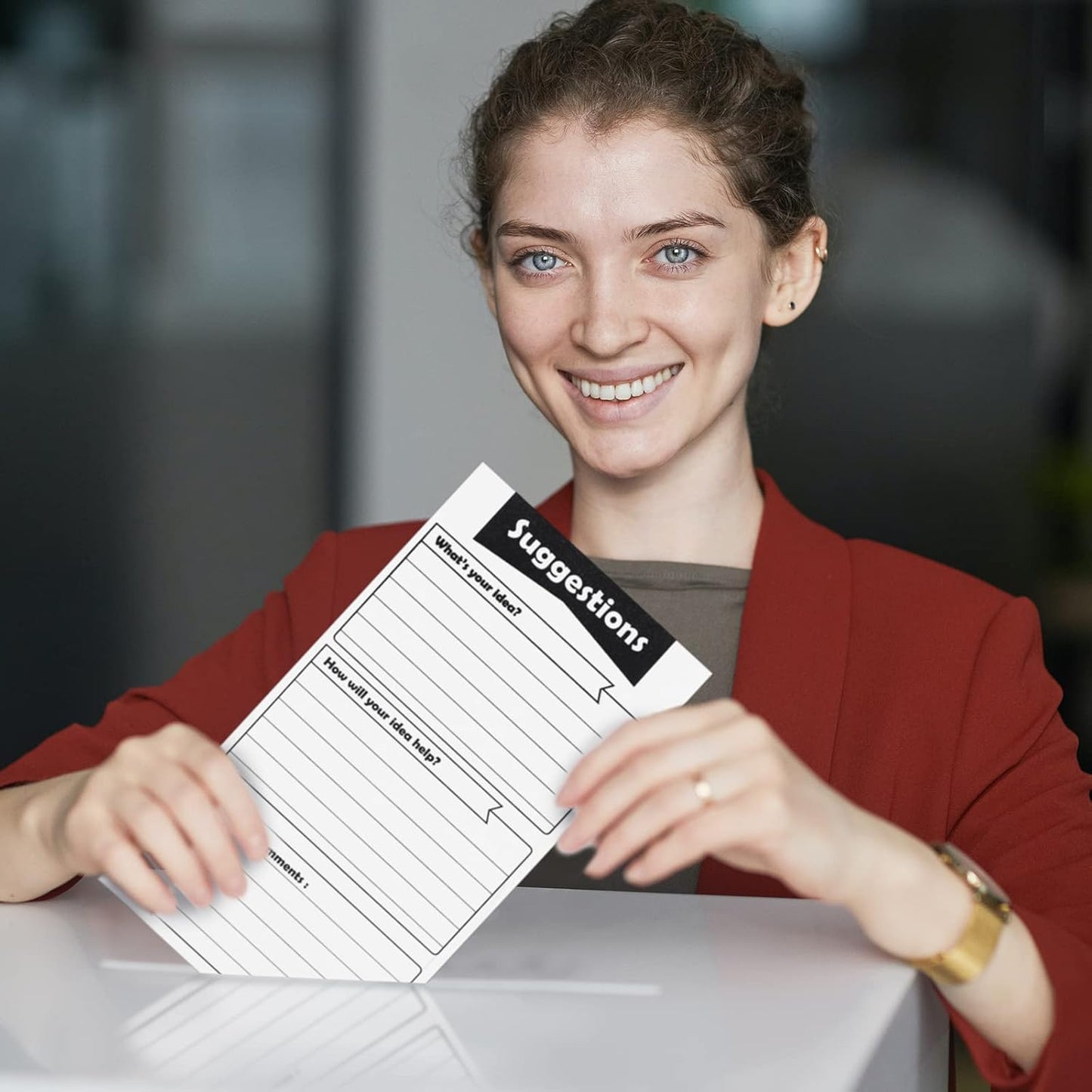 Pajean 400 Sheets Suggestion Cards Comment Complaint Cards for Suggestion Box with Lock Feedback Box Continuous Improvement for Customer Complaints(Black)