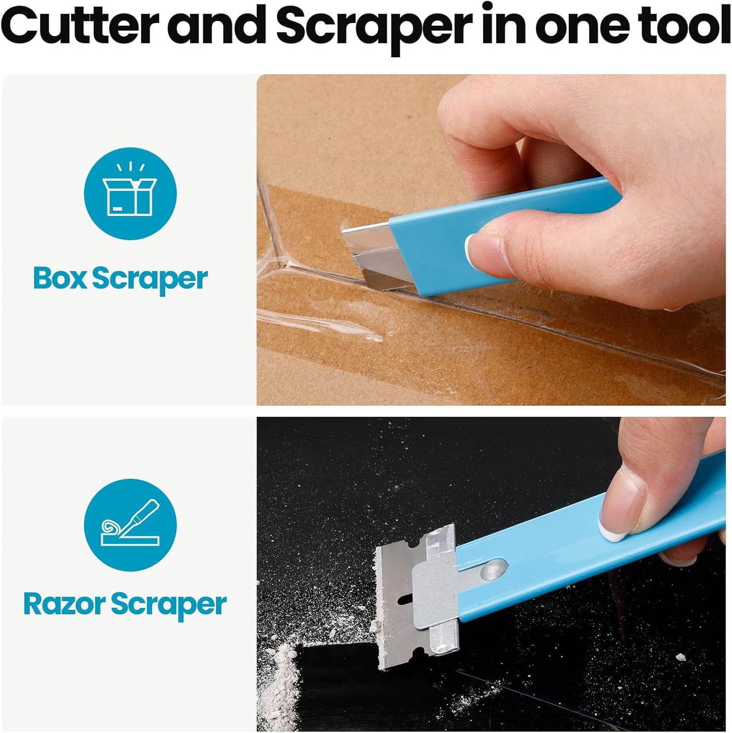 Gisafai 60 Pieces Box Cutters Bulk Retractable Box Cutter Cardboard Mini Box Cutter Handy Box Cutter Knife for Paper Boxes Packages Letter