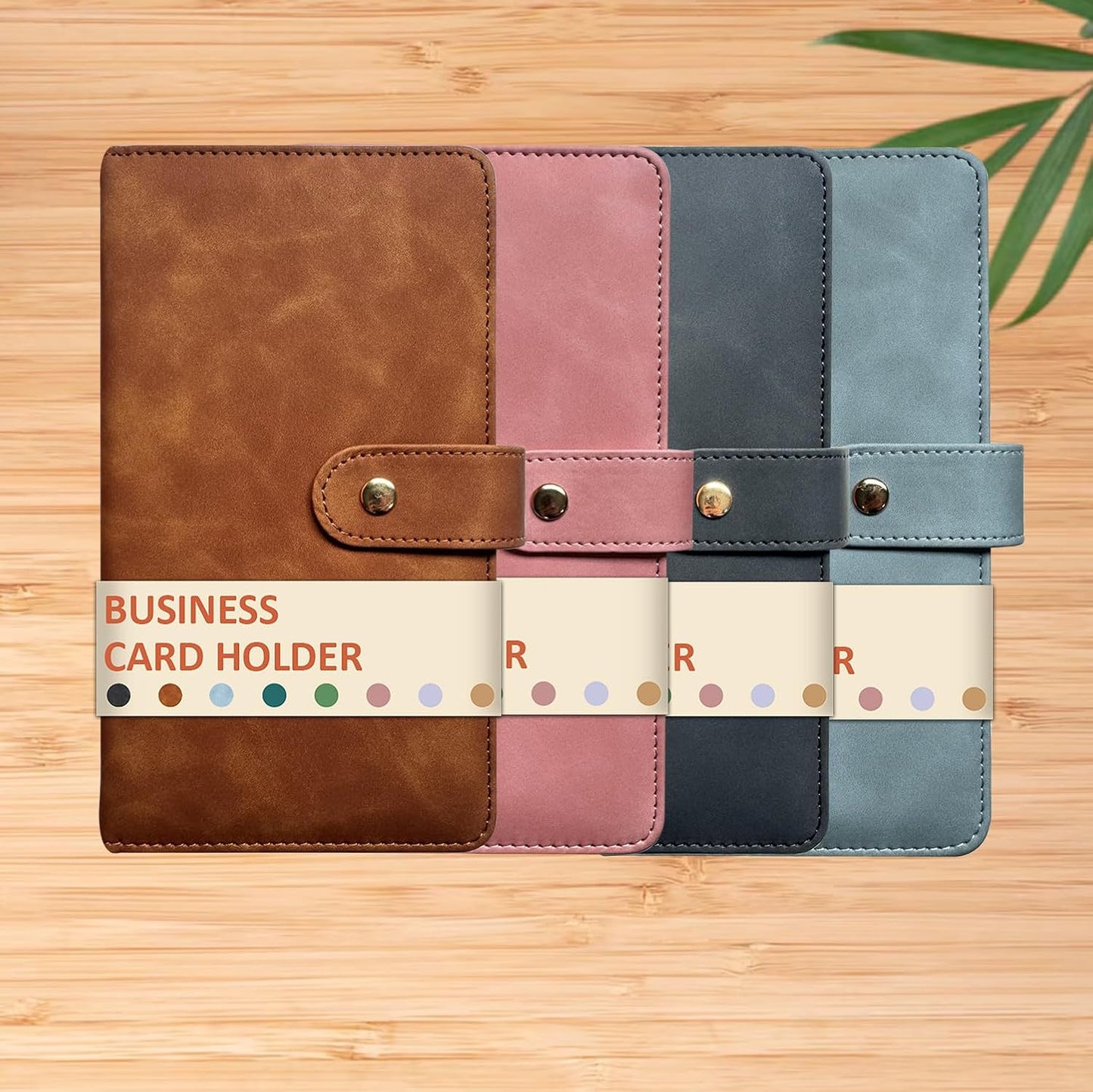 Leather Professional Business Card Holder Book Organizer, 240 Card Slots Capacity Booklet, Premium PU Name Cards Storage Folder with Soft Cover, Credit Card Binder Holder for Men/Women (Blue)