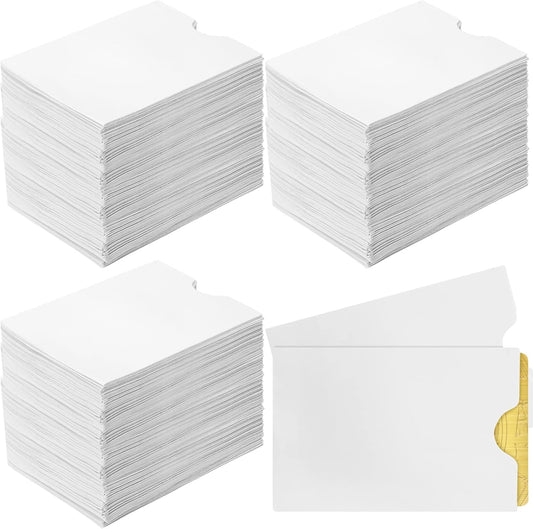 Thenshop 2000 Pieces Credit Card Sleeves Hotel Key Holder Blank Gift Envelopes Writable Printable Gift Card Sleeves White Key Sleeve Protector for Business, 2.4 x 3.5 Inch(White)