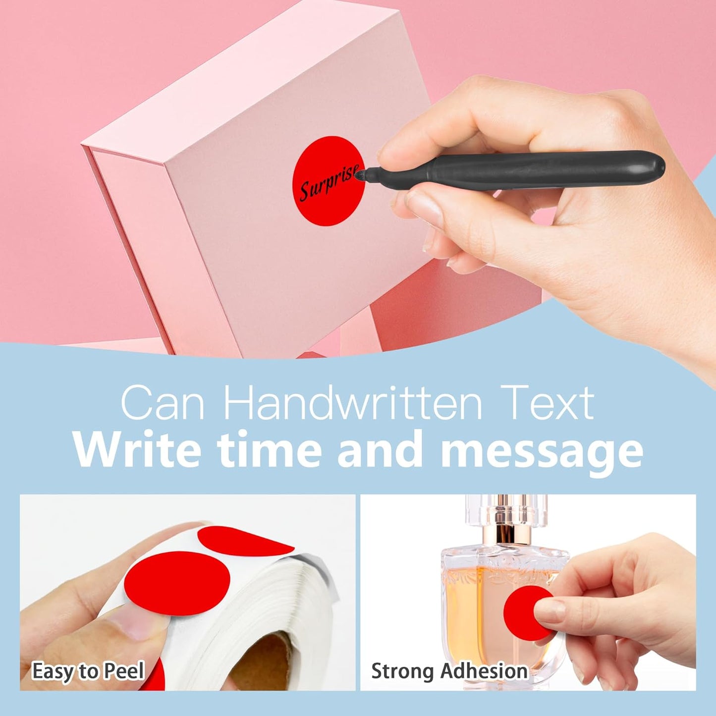 1 Inch Round Color Coding Labels, 1000 Dots Per Roll Red Color Coded Dot Stickers, Round Color Dot Labels for Organizing, Filing, and Storage