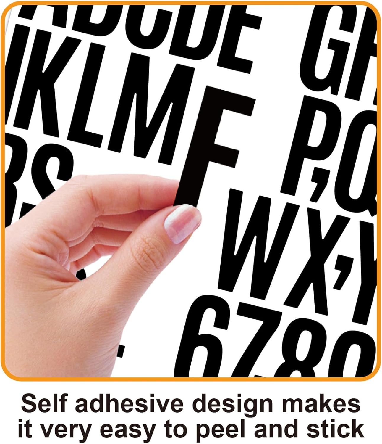 1000 Pcs 2 Inch Waterproof Letter Stickers - Self-Adhesive Vinyl Includes 20 Sheets of Alphabet, Numbers & Symbols for Mailbox, Door, Window, Address, Business Signs, Vehicles & More (Black)