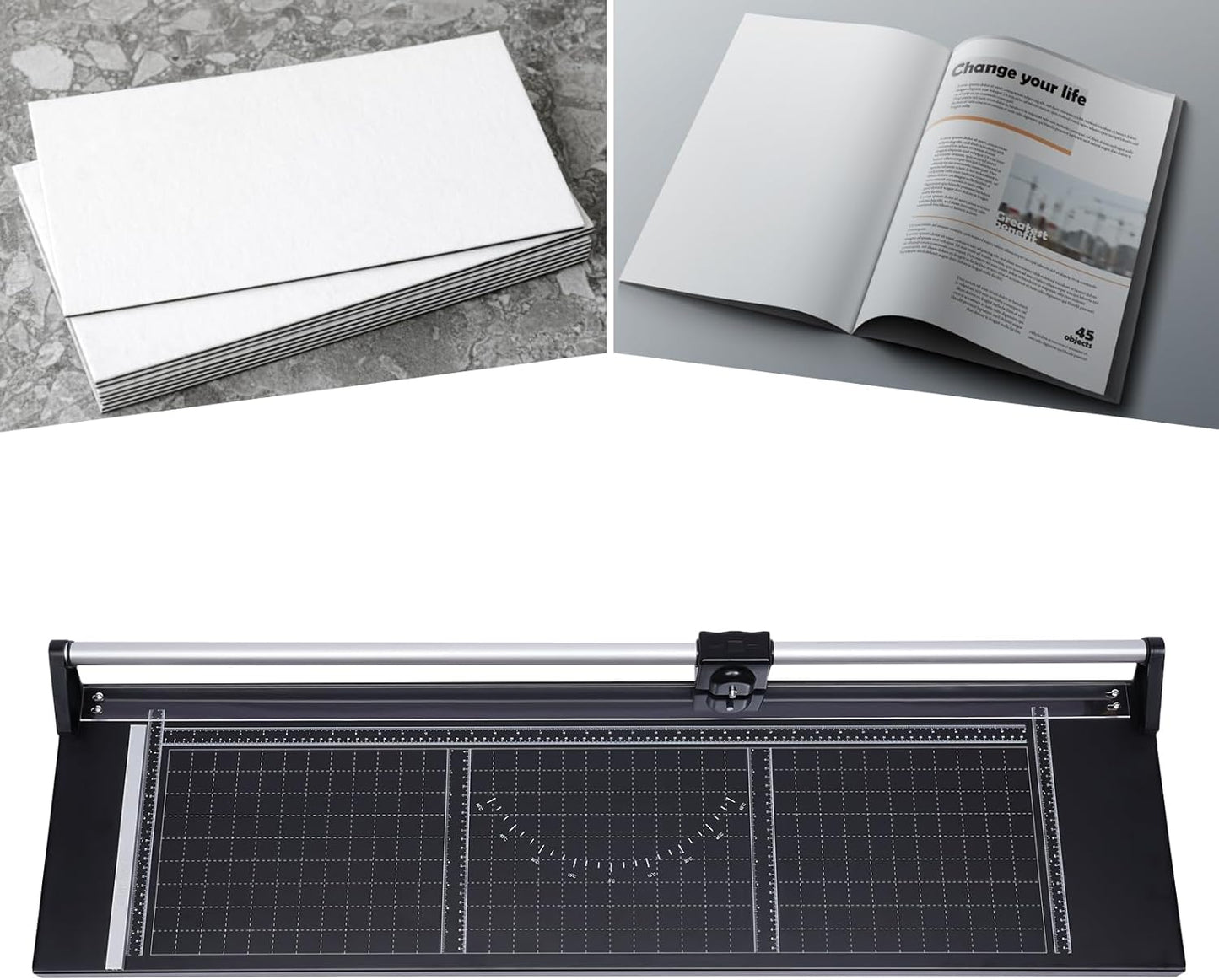 36 Inch Rotary Trimmer Paper Cutter,Rotary Paper Cutter Paper Trimmer for Crafting & Scrapbooking Supplies for A4 Cardstock Photo Label with Precise Positioning