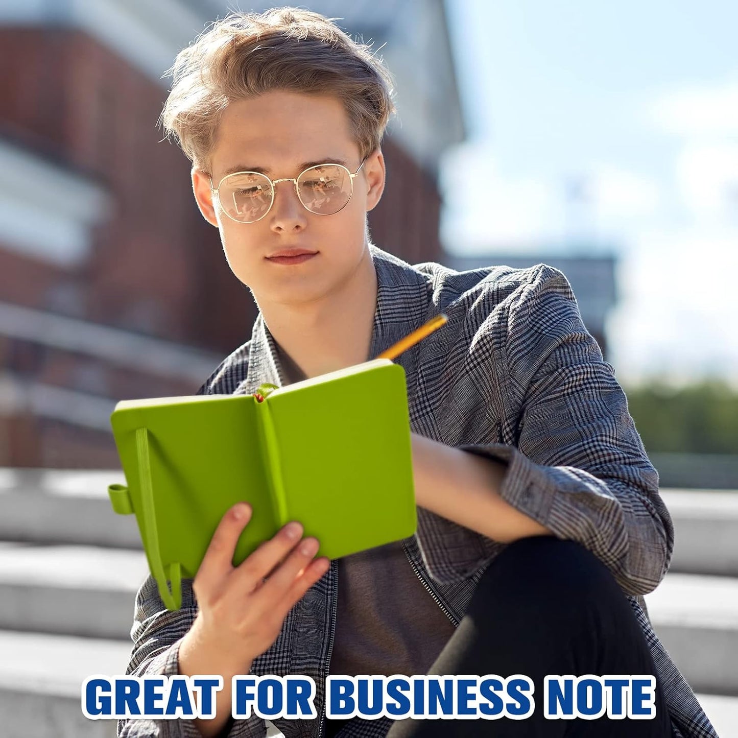 Laumoi 20 Pack Pocket Notebook Journals 3.7" x 5.7" Hardcover Small Mini Pocket Notebooks with Pen Holder A6 Lined Journal with 100 Gsm Paper(Black, Blue, Green, Red, Yellow)