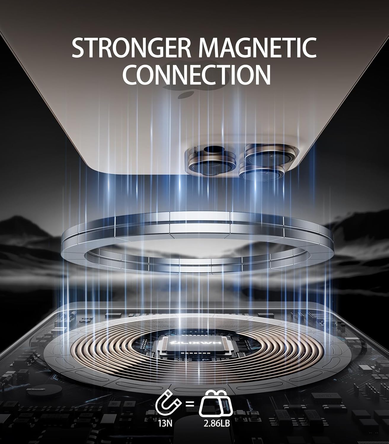 [0.3" Ultra Slim] [Alloy-Made] ULiXWH Magsafe Portable Charger for iPhone, 2025 Upgrade 5000mAh Fast Charging Magnetic Power Bank, Wireless Battery Pack for iPhone 17 Air 16 15 Pro Max 14, Desert Gold