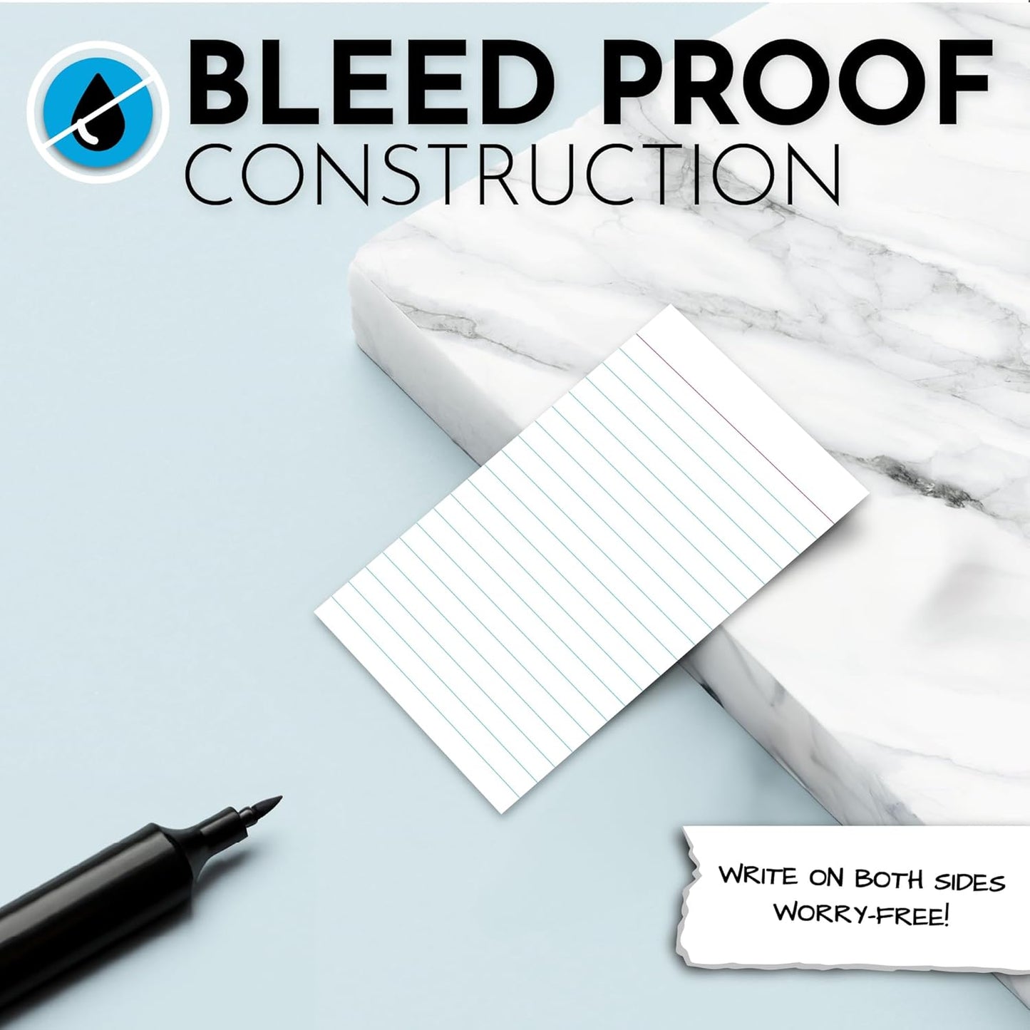 Home Advantage Vertically Ruled White Mini Index Cards, Note Cards (4x6)