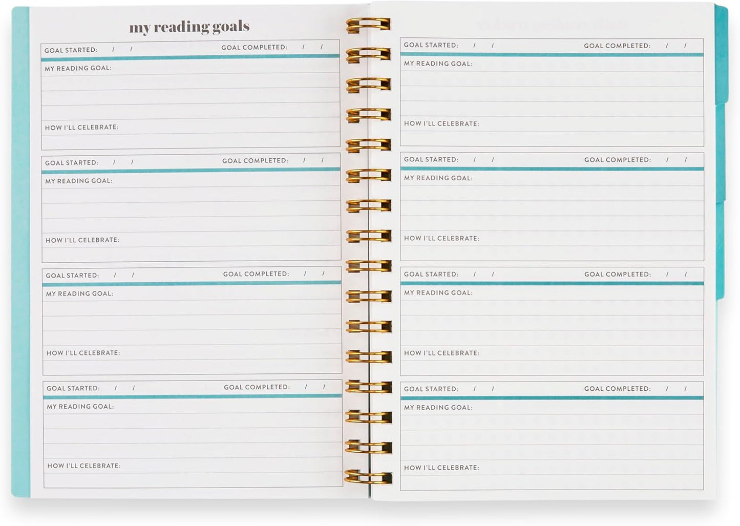 Erin Condren Inspired Collection A5 Reading Log - In a Daze Cover