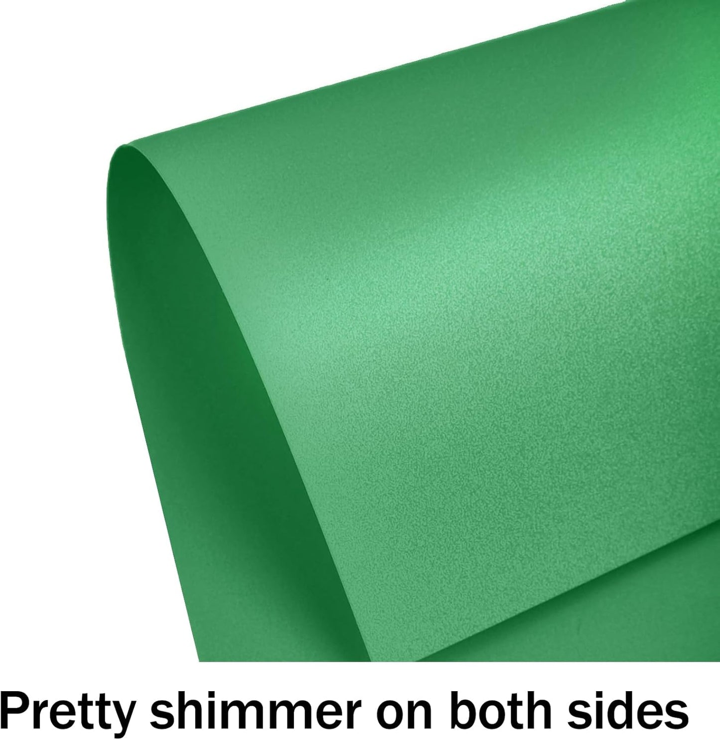 Goefun 100 Sheets Green Shimmer Cardstock 8.5 x 11, 80lb Card Stock Printer Paper for Christmas, Invitations, Certificates, Crafts, Card Making