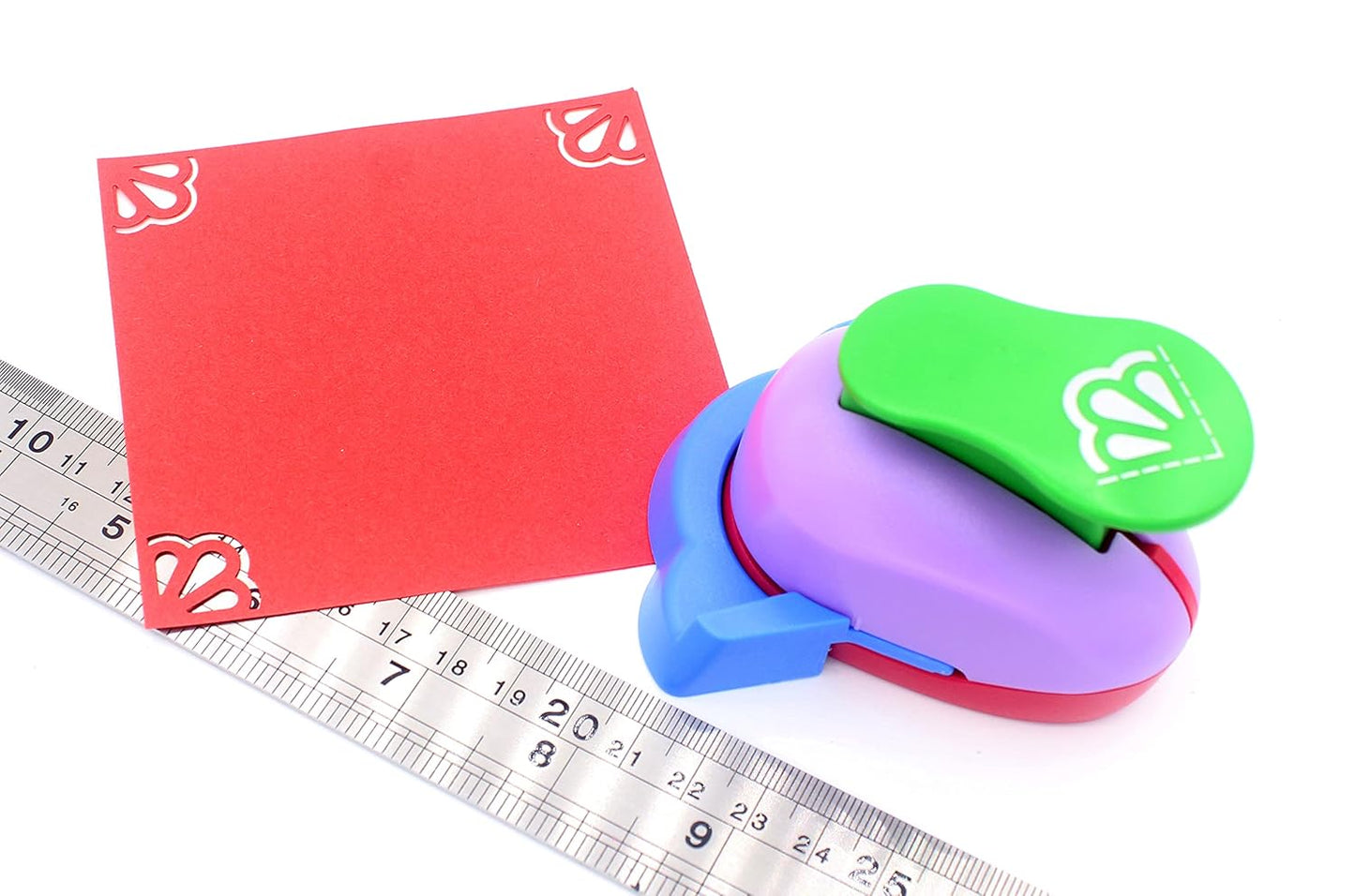 Hollow Corner Embossing Punch - Handmade Scrapbooking Craft Lever Puncher (Bouquet Pattern)