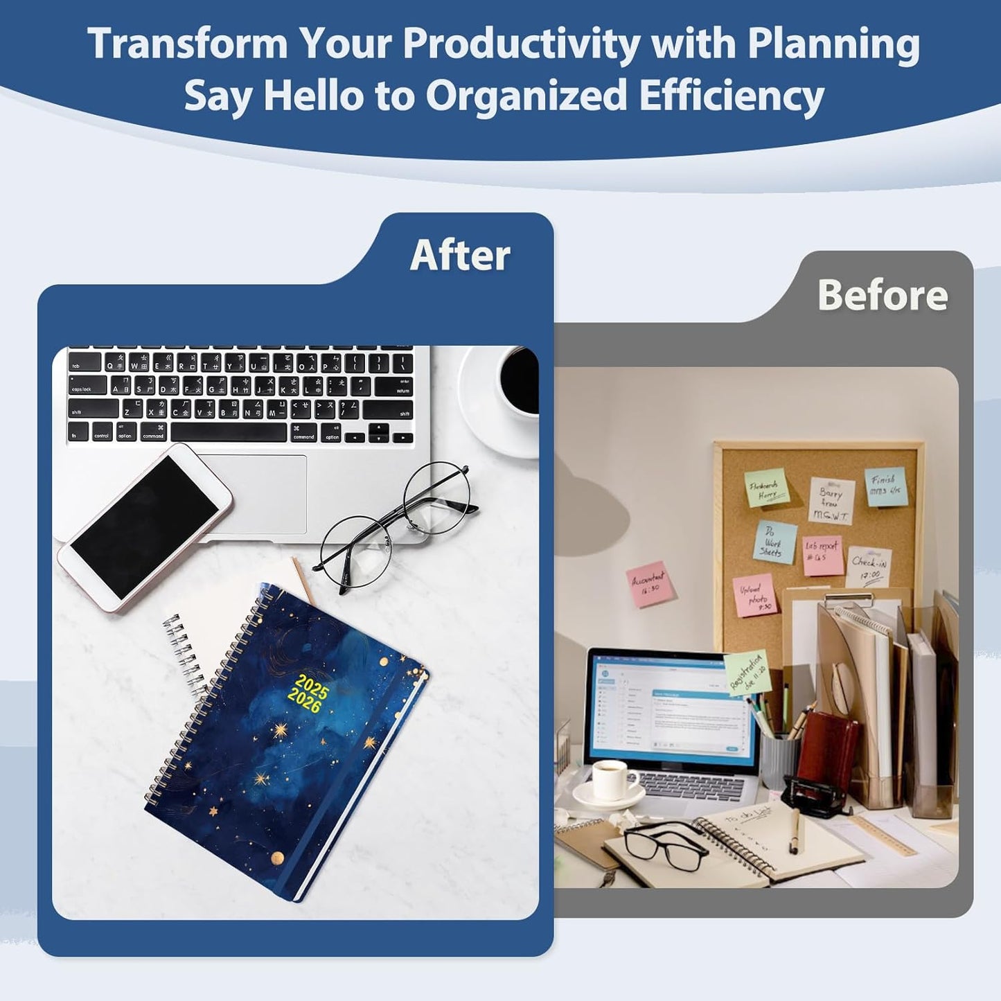 Planner 2025-2026 for Women & Men, Weekly and Monthly Calendar Notebook (July 2025 - June 2026), Hardcover Spiral Bound School Teacher Student Planner with Tabs, Inner Pocket, A5 (6.3" x 8.5")