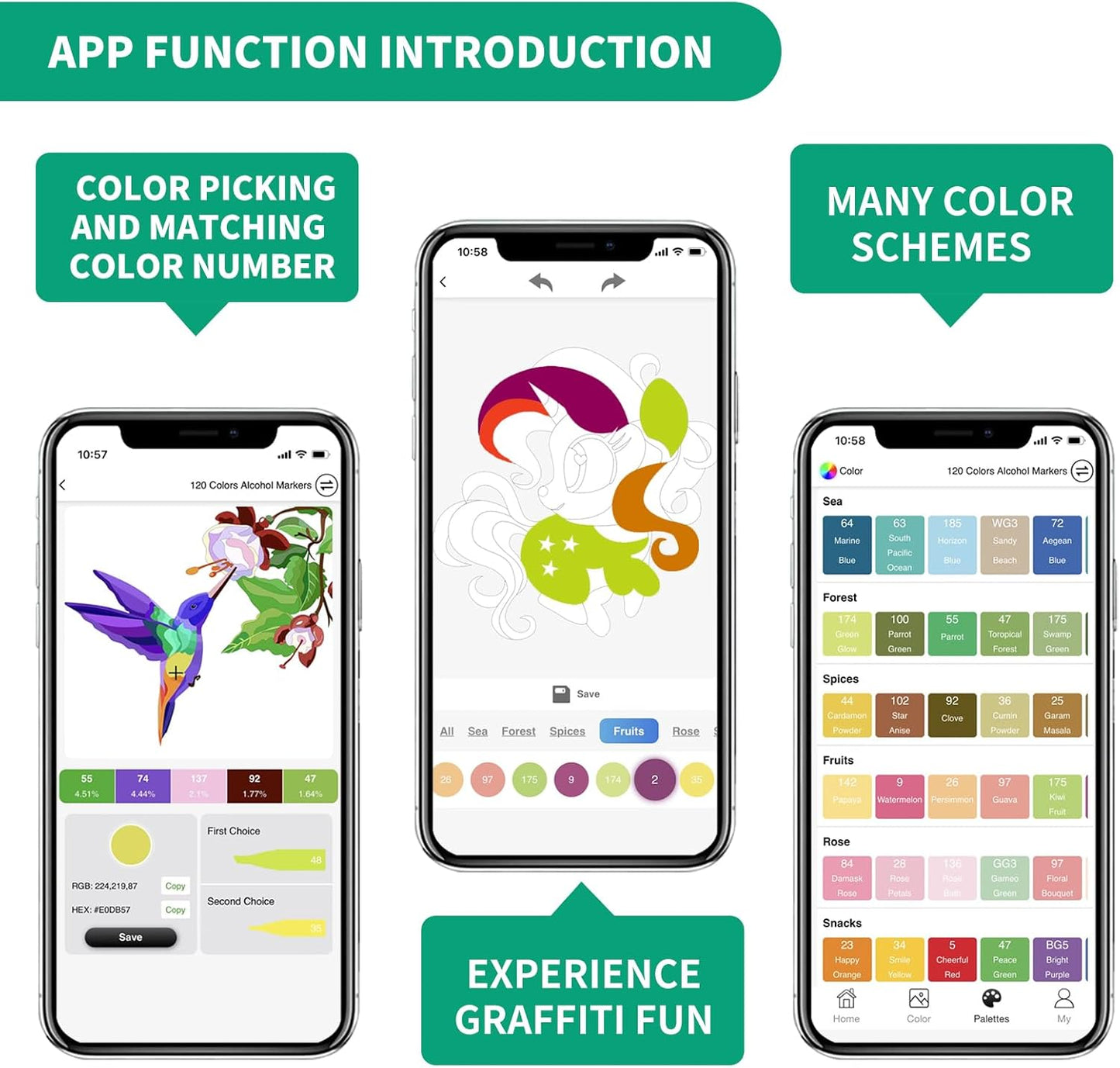 200 Colors Alcohol Markers with Free App, Dual Tip Art Marker with Kickstand Case for Artists Adults and Kids. Alcohol Based Markers for Coloring Painting Sketching and Drawing, Great Gift