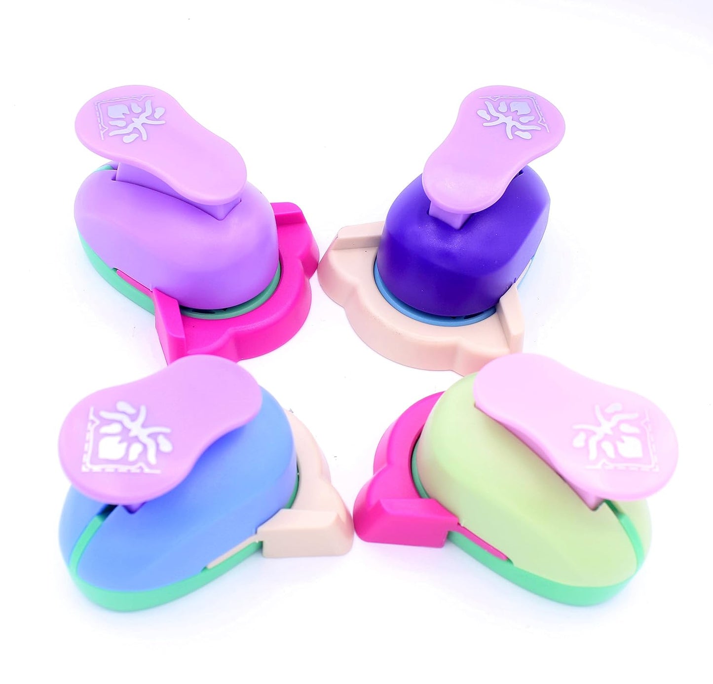 Hollow Right-Angle Embossing Punch - Handmade Scrapbooking Craft Lever Corner Punch (Peach Blossom)