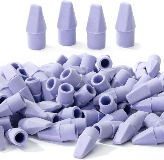 Mr. Pen- Pencil Erasers Toppers, 120 Pack, Purple, Erasers for Pencils, Pencil Top Erasers, Pencil Eraser, Back to School Supplies
