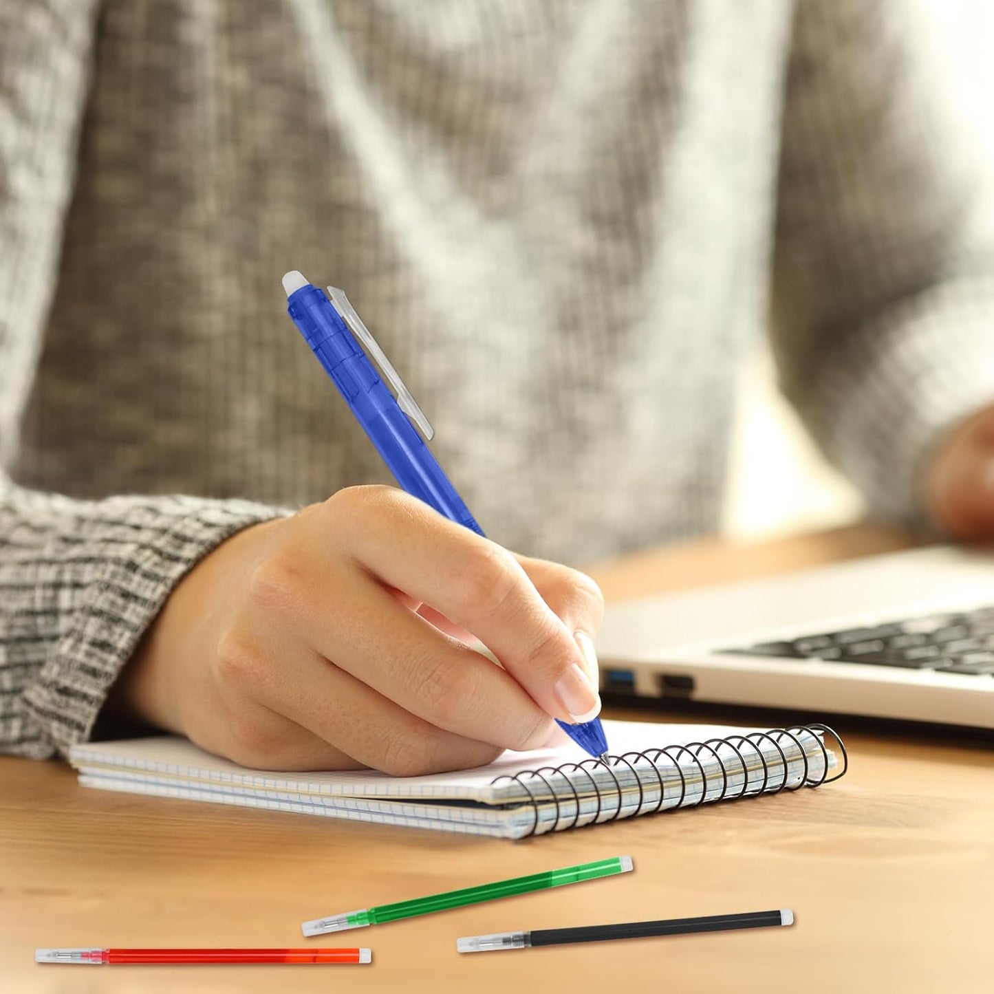 0.7 mm Erasable Gel Ink Pen Refills Compatible with Frixion Friction, Smooth Writing Multicolor Retractable Fine Point Pen Refill for School Office Home Art (4 Colors, 40)