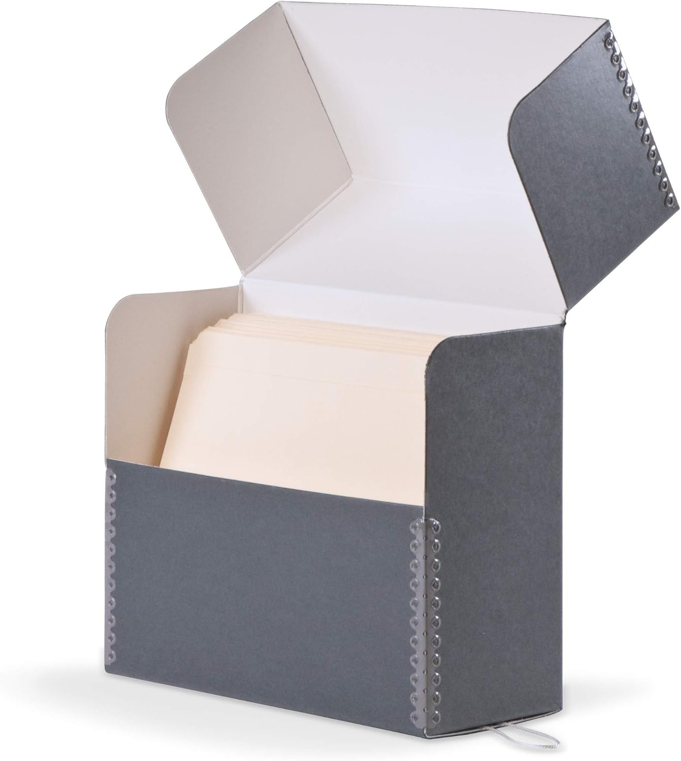 Gaylord Archival Blue/Grey Flip-Top Document Storage Box - 5W x 15 1/2L x 12 1/2" H