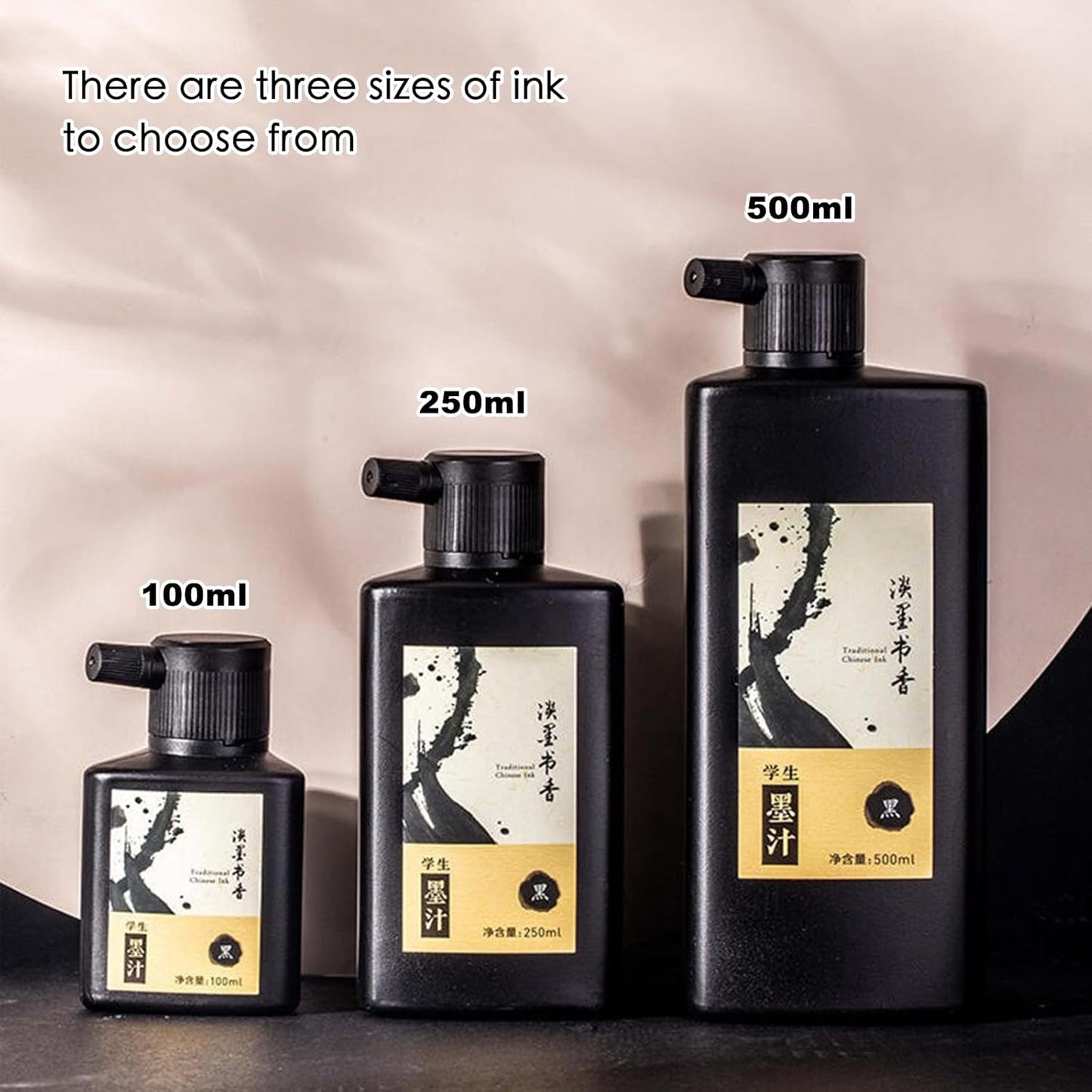 100 ML/3.5 OZ Calligraphy and Sumi Liquid Ink - Versatile Elegance for Chinese Traditional Art Works and Japanese Brush Art