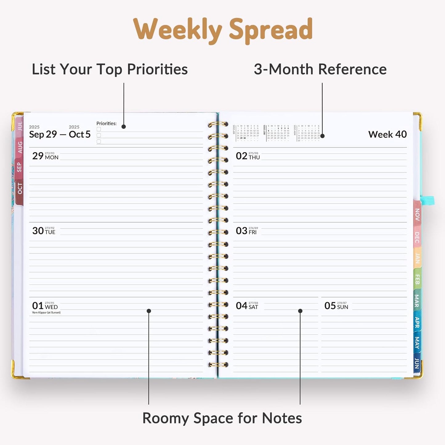 Forvencer Planner 2025-2026 for Women, Academic Year Monthly and Weekly Calendar Planner, July 2025 - Jun 2026, Hardcover Student Teacher Planners Agenda Book with Tabs, 8.5" x 11",Light Purple