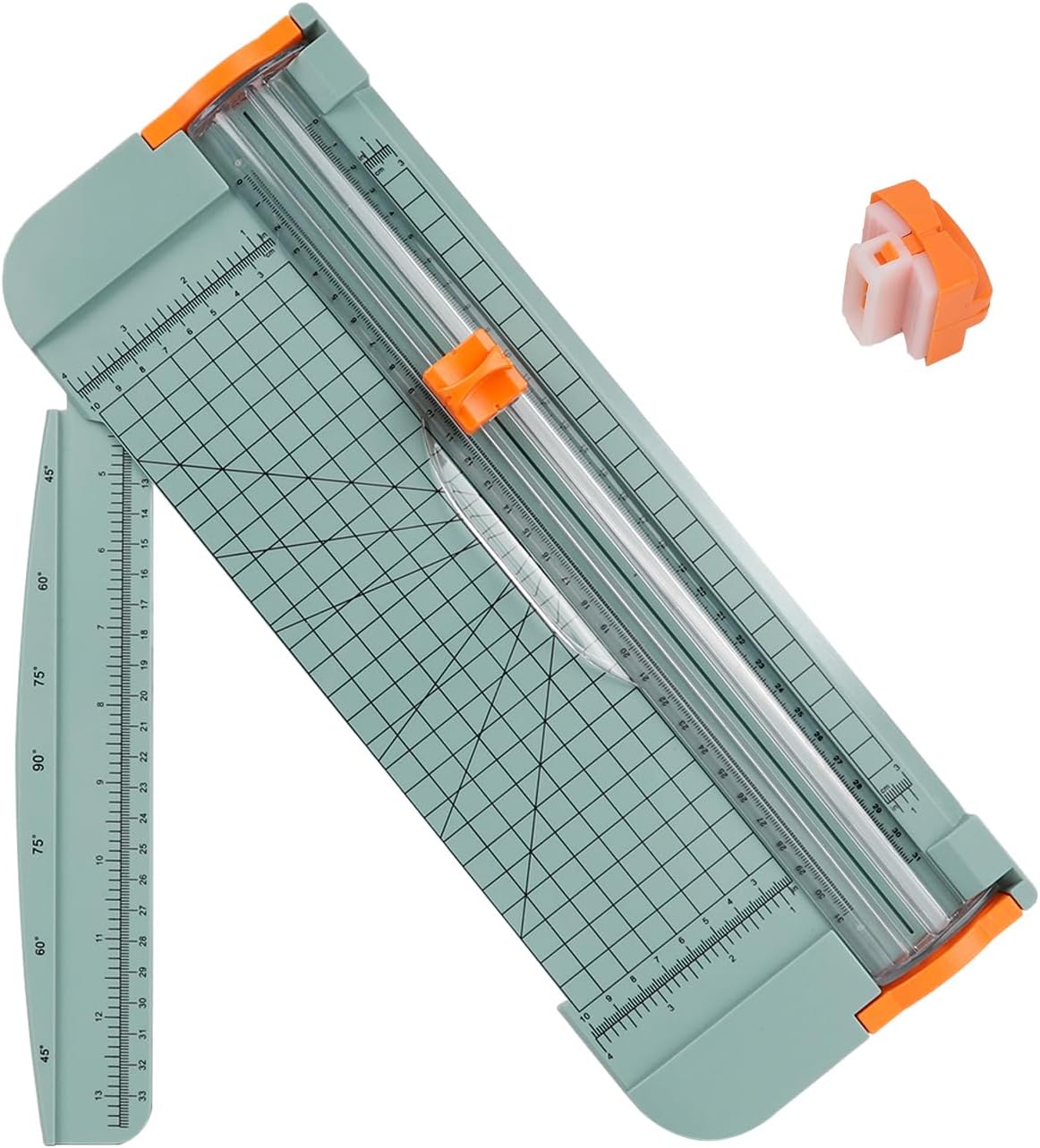 A4 Paper Cutter -12 Inch Paper Trimmer with 2pcs Replacement Blades with Safeguard Side Rulerfor Cut Gift Card,Coupon,Label, Cardstock,Photo