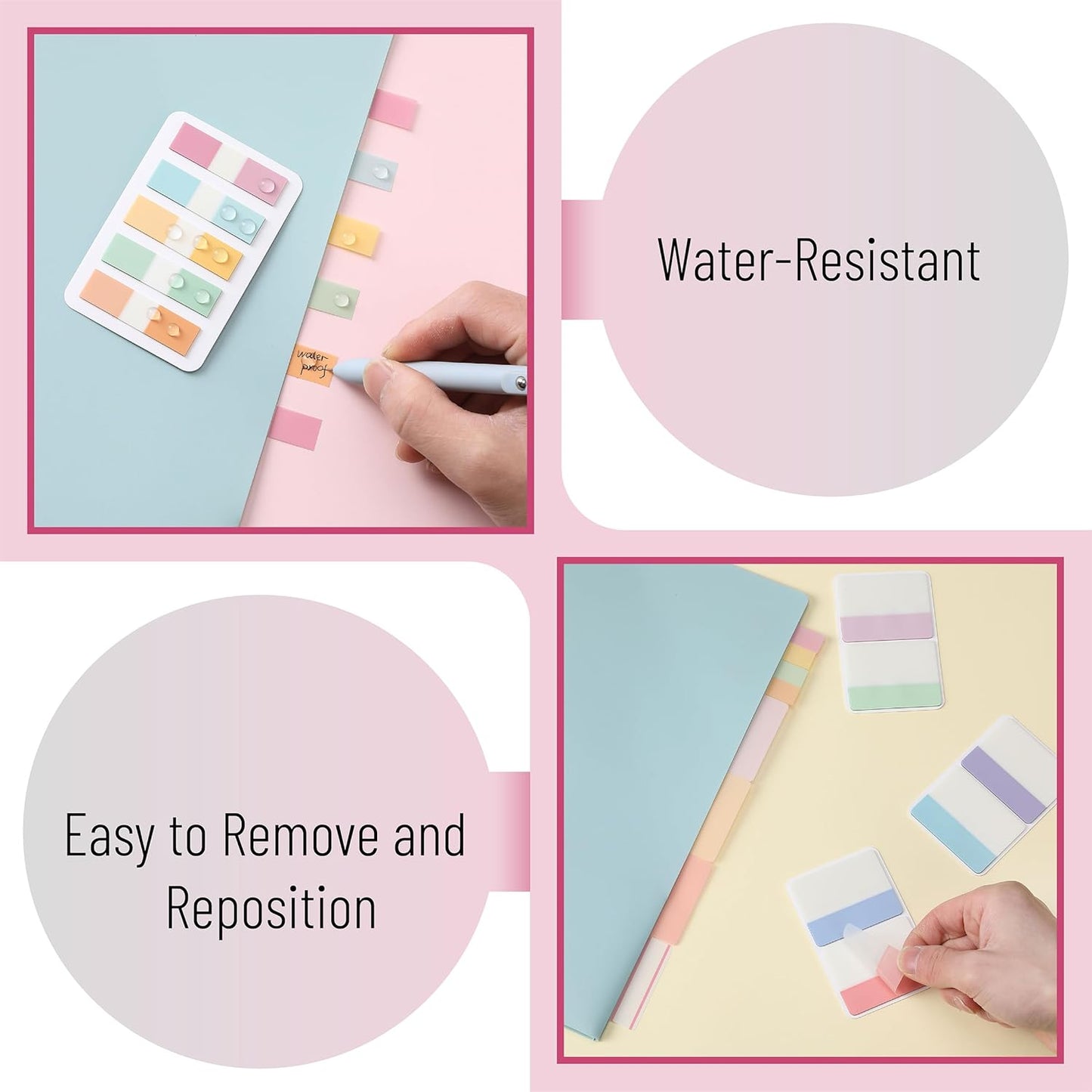 Mr. Pen- Sticky Index Tabs, 500 Pcs, 21 Sets, Colorful Sticky Tabs for Notebooks, Page Markers, Page Tabs for Binders, Page Tabs Sticky Tabs for Books, Notebook Tabs