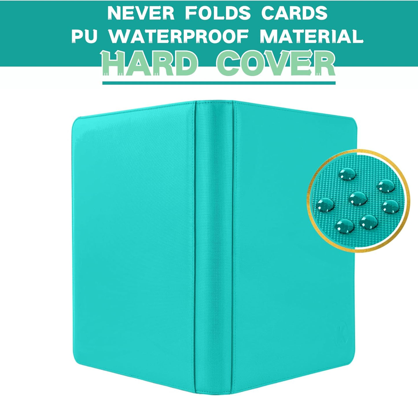 1000+ Pockets Trading Card Binder, 16-Pocket Card Ablum Compatible with MTG,Sports Cards & Other Standard Size Trading Cards (Teal)