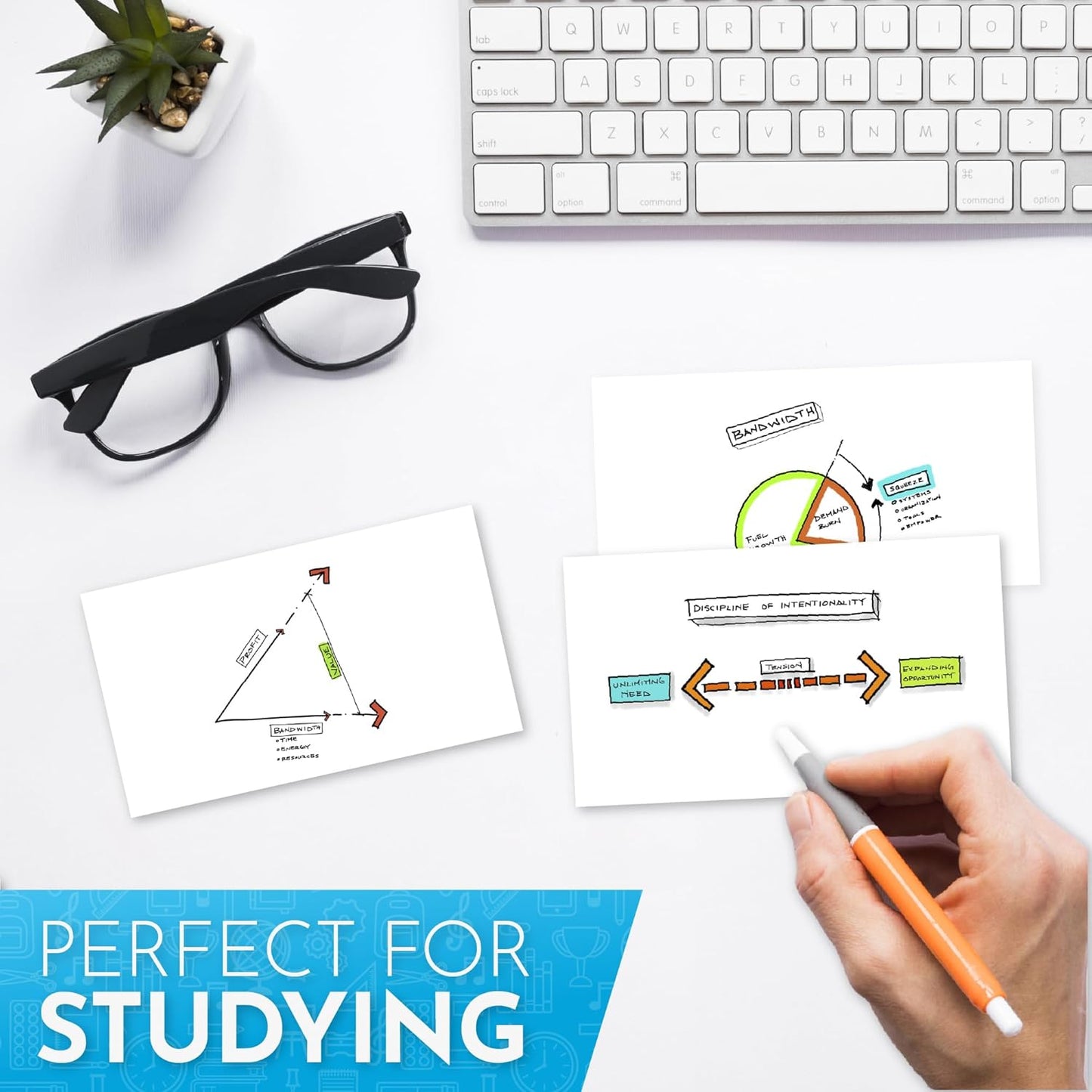 Home Advantage 3x5 Blank Index Cards - Our 50 Pack of Blank Note Cards Use Heavy Duty Cardstock to Make Them Bleed Proof