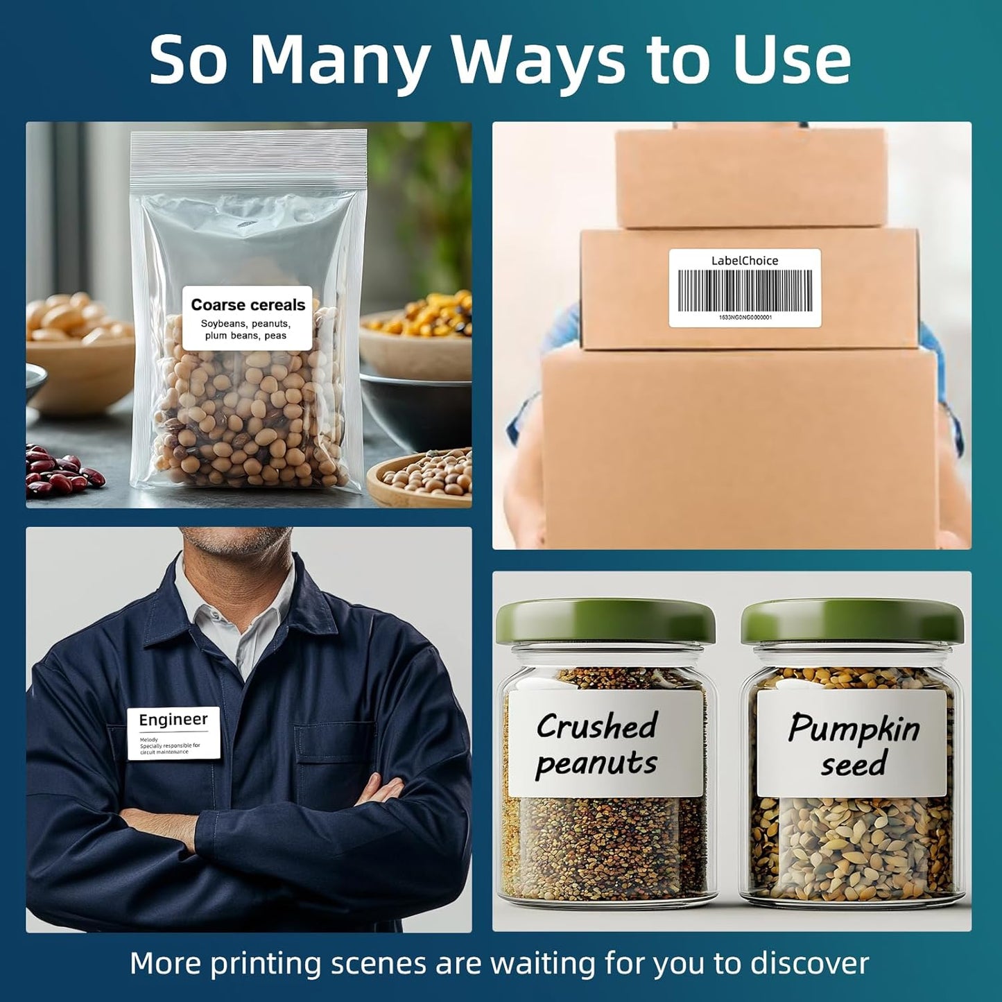 100 Sheets 1000 Pcs 2”x4” 10 Up Shipping Address Labels Compatible with Laser and Inkjet Printers, 2x4 10 Per Page Strong Adhesive Internet Mailing Shipping Labels