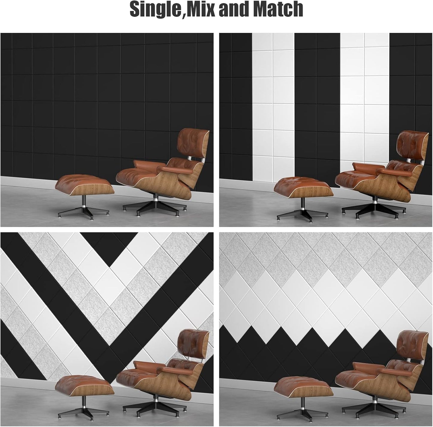 Sonicism 22 Pack Acoustic Wall Panels with Self-Adhesive, 12" X 12" X 0.4" Sound Proof Foam Panels, Decorative Soundproof Wall Panels, Sound Proof Absorbing Tiles for Home & Offices, White