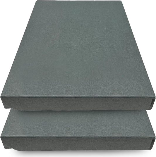 Golden State Art, Archival Folio Storage Box 13x19, Clamshell Design with Metal Edge, Preserve and Store Photos Documents Cards Prints Arts Crafts DIY, Gray, Pack of 2