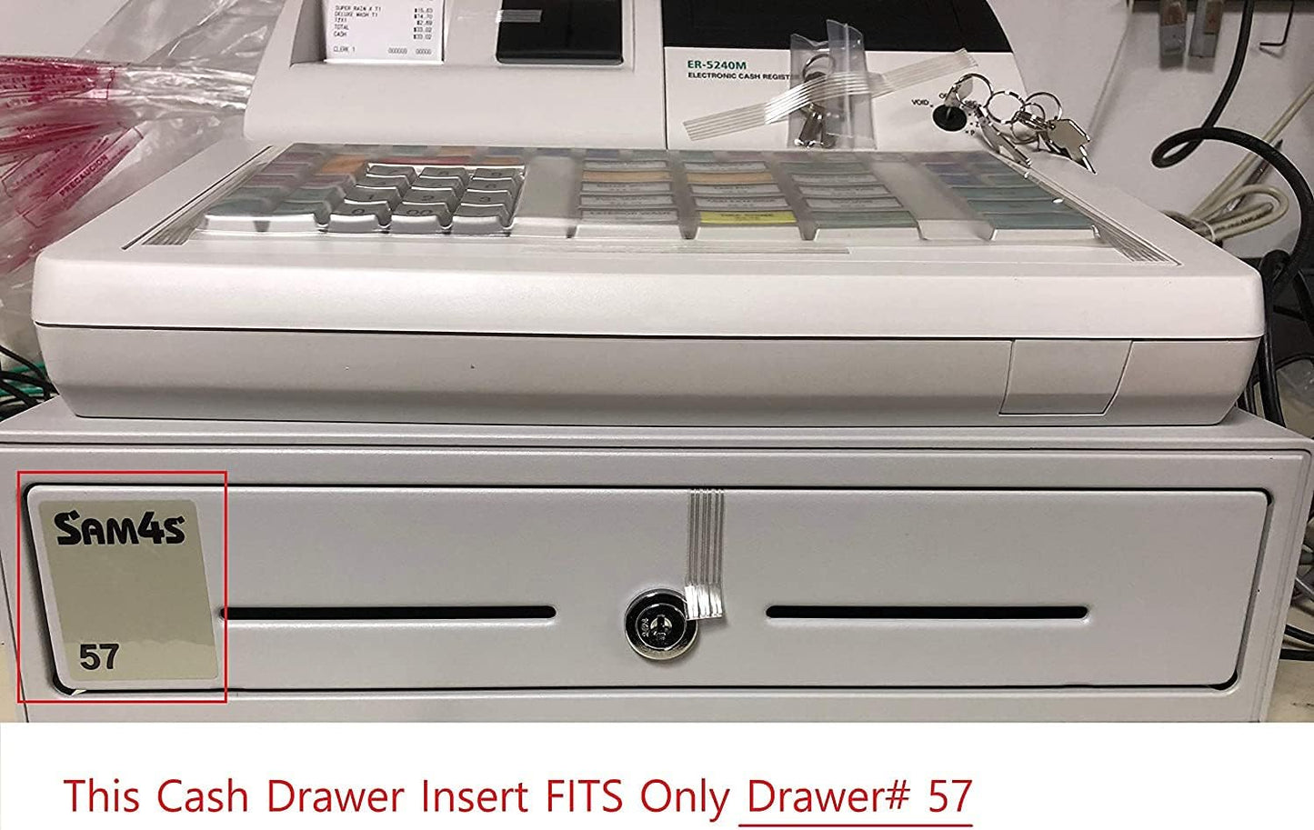 HK SYSTEMS SAM4S Cash Drawer Insert Money Tray 57, 5 Bills and 5 Coins, Compatible with Sam4s ER-5200, ER-5240, ER-5215, ER-380, ER-350, ER-520, ER-530, ER-650, ER-900 Series, SPS-300 Series