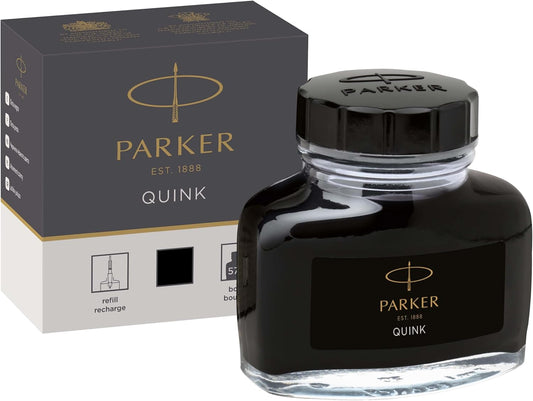 Parker Quink Ink Bottle, Black, 57 ml (1950375)