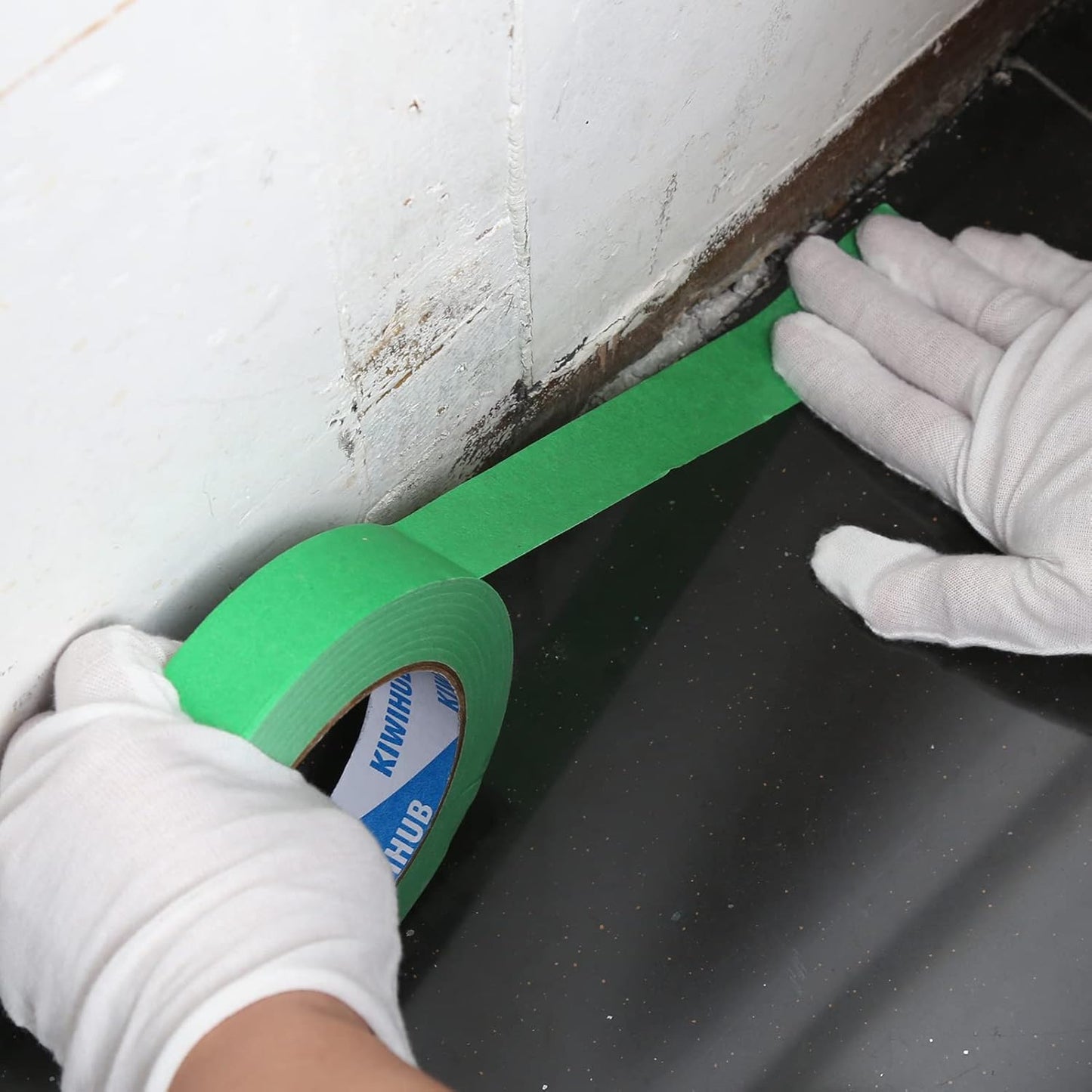 Green Painters Tape,0.7" x 60 Yards x 3 Rolls (180 Yards Total) - Medium Adhesive Masking Tape for Painting,Labeling,DIY Crafting,Decoration and School Projects