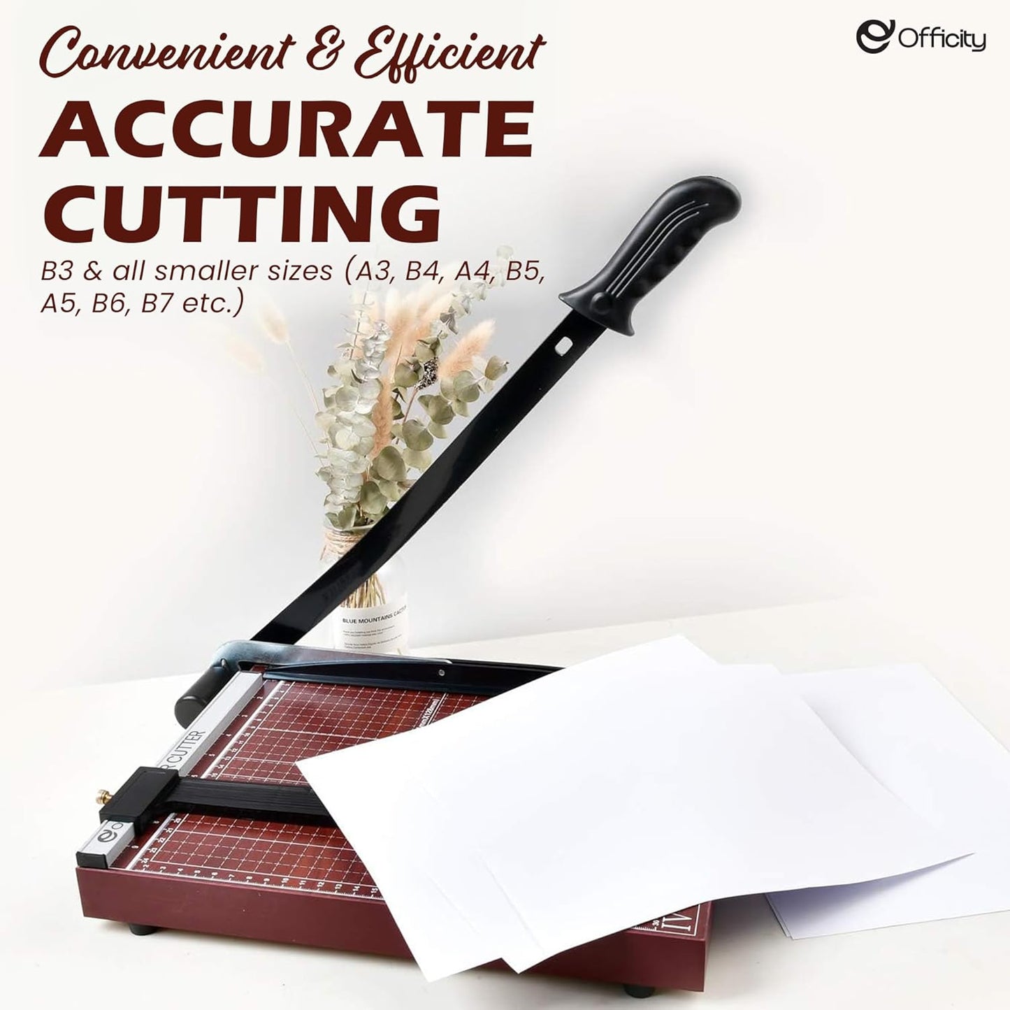 Guillotine Paper Cutter Heavy Duty, 18" Cut Length Paper Trimmer Cuts 12 Sheets, Accurate & Safe Paper Slicer Cutter for Cardstock, Photos, Crafts, Office, Home & Classroom