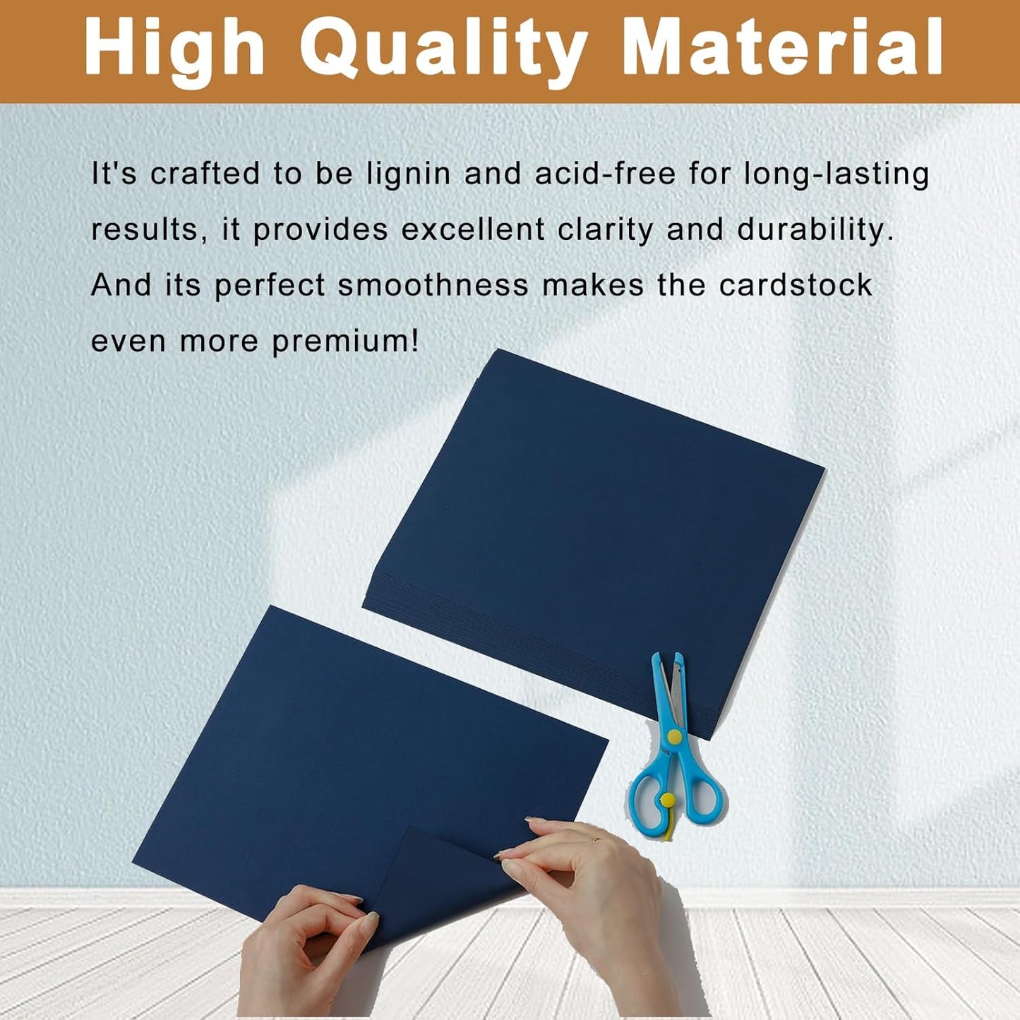 120 Sheets Navy Blue Cardstock 8.5 x 11 Craft Paper, 92lb Dark Blue Card stock Printer Paper for DIY Cards, Greeting Cards, Anniversary, Wedding, Menus