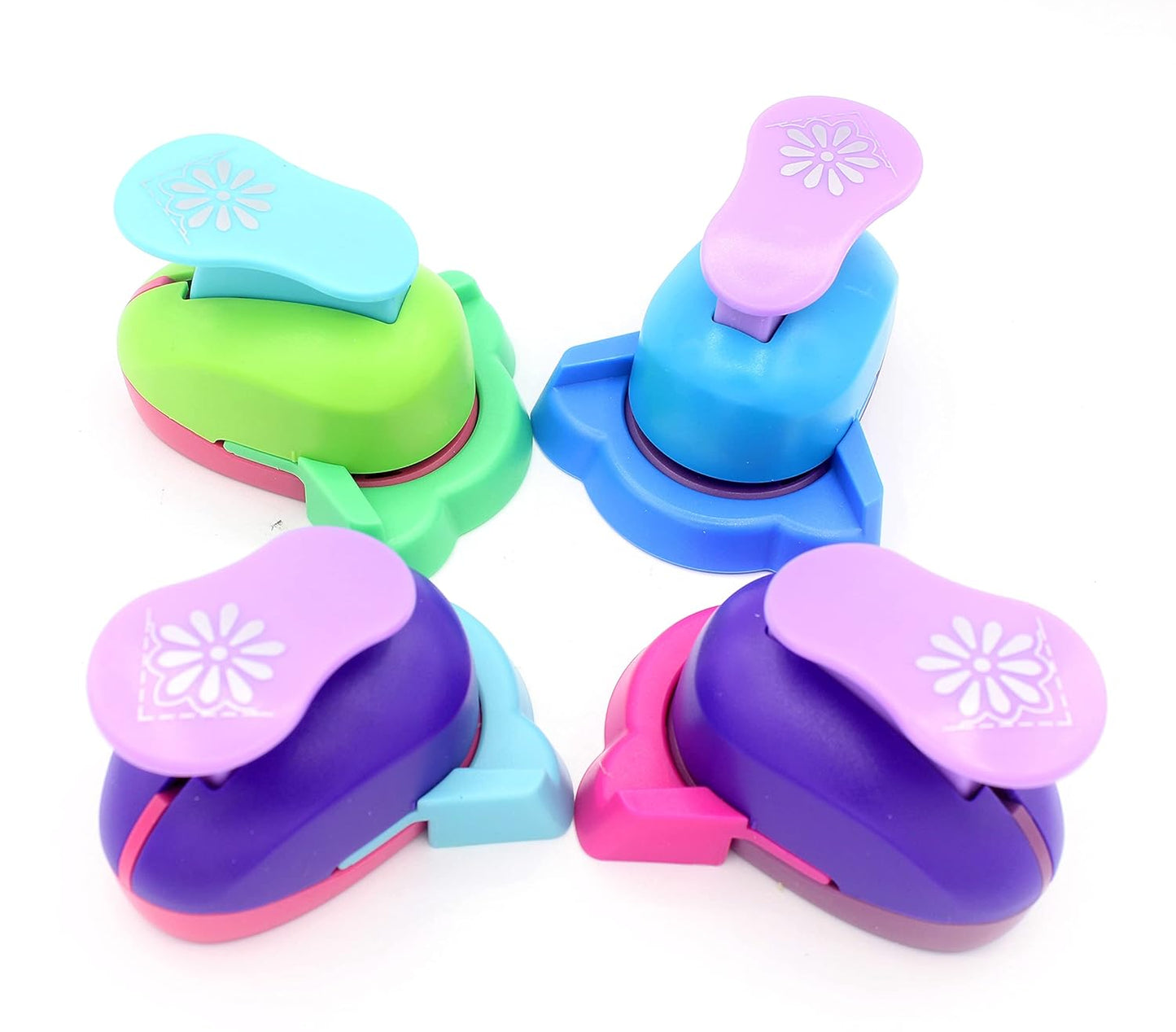 Hollow Corner Embossing Puncher - Right-Angle Lever Punch (Chrysanthemum)