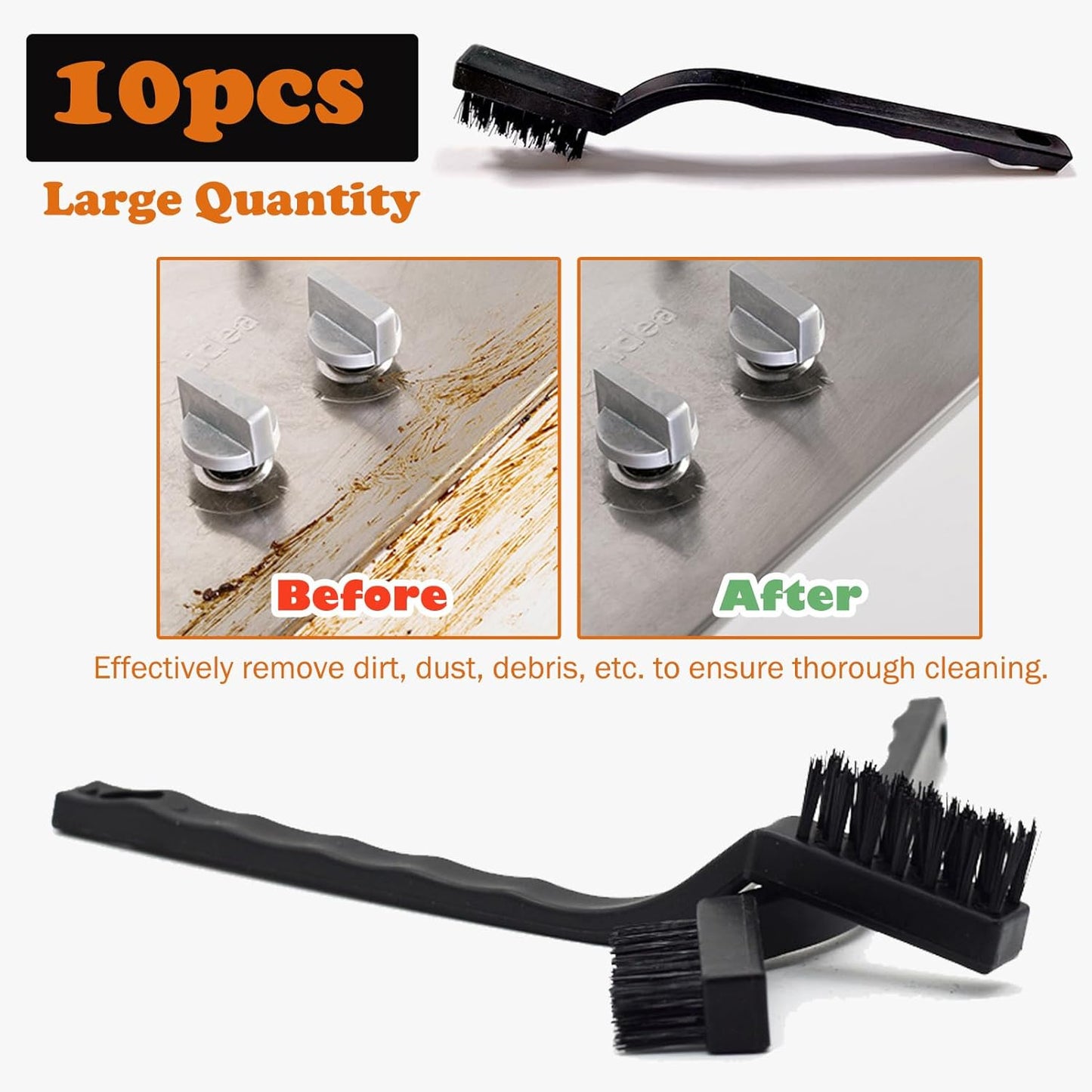 10PCS Anti Static ESD Cleaning Brush Kit, Keyboard PCB Motherboards Circuit Boards Electronic Devices Tool Set, Black