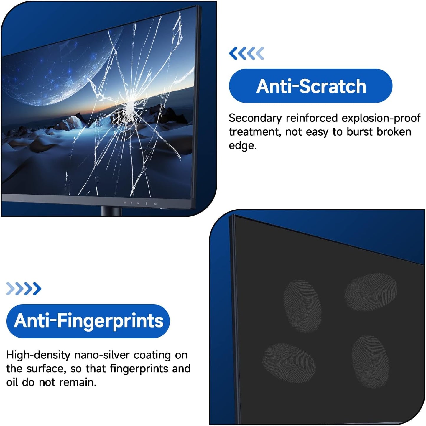 2 Pack 20 Inch Anti Glare Screen Protector, Eye Protection Anti Scratch Matte Anti Glare Film for 20'' with 16:9 Aspect Ratio Monitor