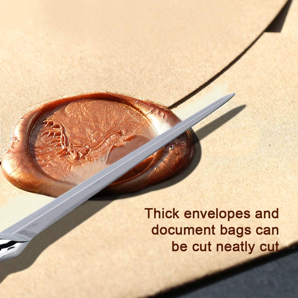 Letter Opener, 1 PCS Silver Envelope Opener Knifes, Metal Letter Opening Knife, 9 Inches Envelope Slitter (Sliver 1PCS)