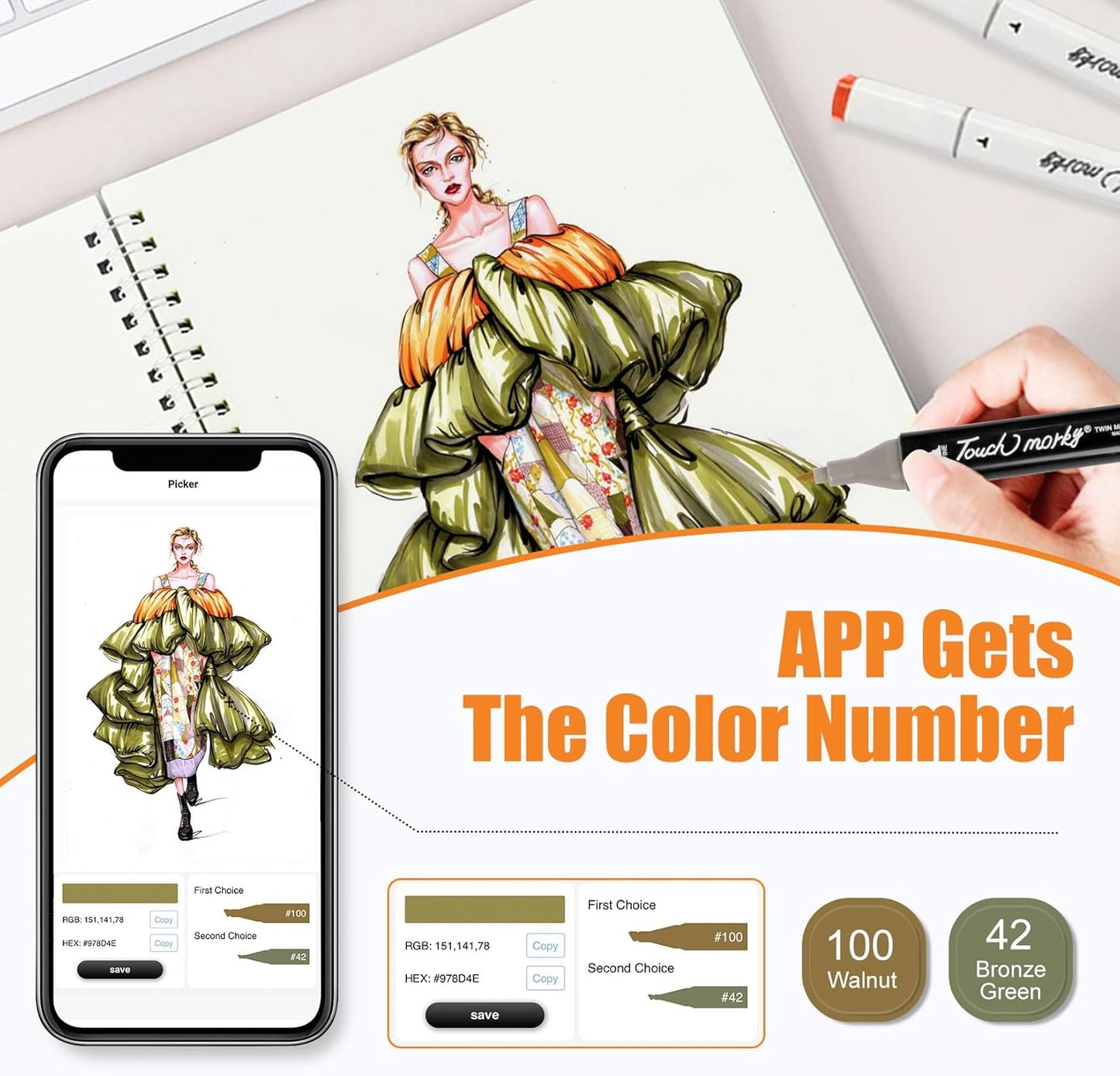 168+2 Colors Alcohol Markers with Free App, Chisel & Fine Tip Alcohol-Based Marker Set for Adults Kids, Dual Tip Artist Markers for Drawing, Coloring Illustration, Painting and Great Gift Idea