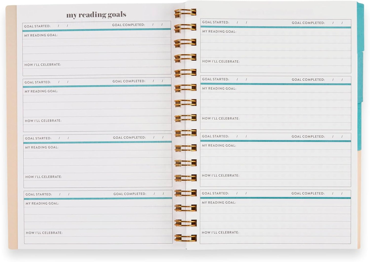 Erin Condren Inspired Collection A5 Reading Log - Books of Wisdom Cover