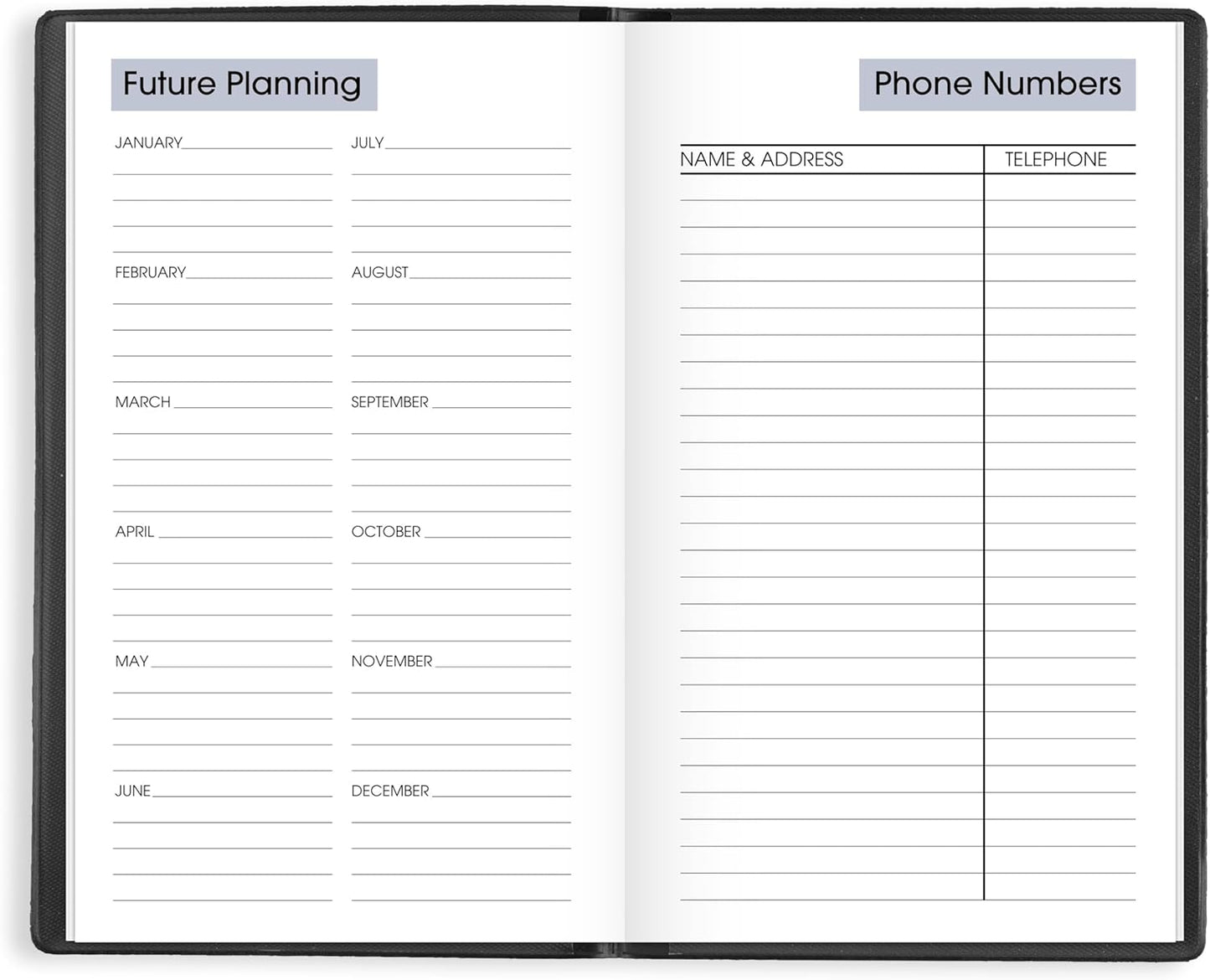AT-A-GLANCE 2026 Planner, Weekly, 3-1/2" x 6", Pocket Size, Open Scheduling, DayMinder, Black (SK480026)