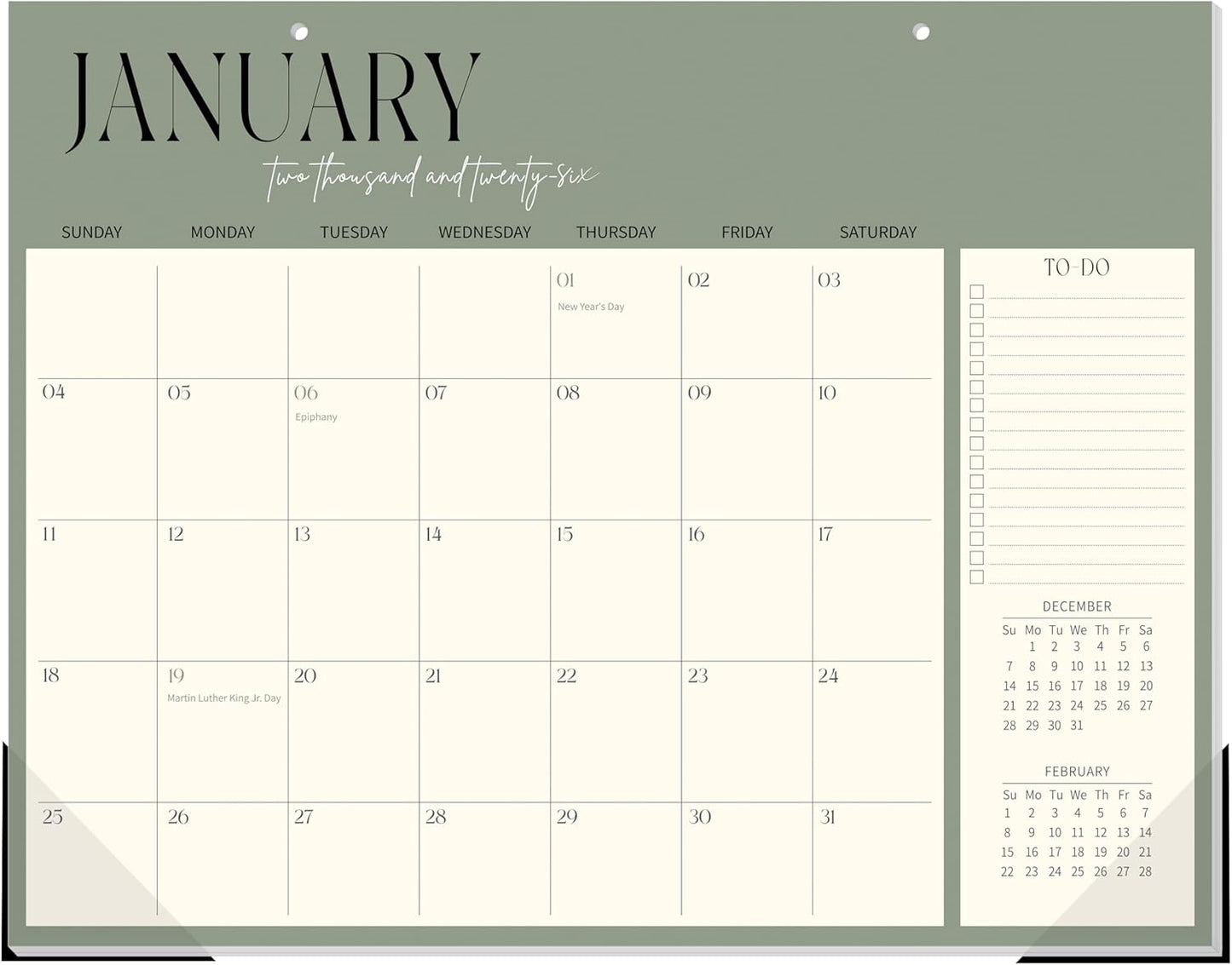 Guasslee Desk Calendar 2026-2027, 18-Month School Year Desk/Wall Calendar, 2026 Jan-2027 Jun. 2026, 14" X 11" Monthly Planner With Thick Paper For Office Home School Organizing