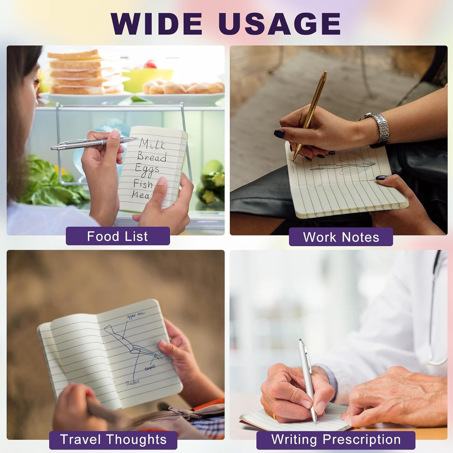 Lincia Bulk Pocket Notebook 2.5" x 4" Mini Notebooks First Day of School Small Wallet Notebooks Tiny Colored Purse Journals Lined Notepad for Kids Student Back to School Supplies(Fresh Color,30 Pcs)