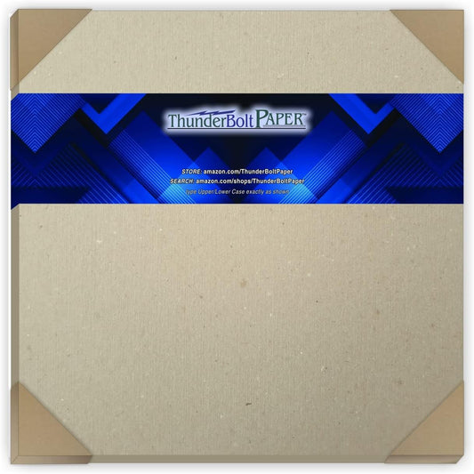 15 Sheets Chipboard 46pt (Point) 12 X 12 Inches Medium Weight Scrapbook Size .046 Caliper Thickness Cardboard Craft|Packaging Brown Kraft Paper Board