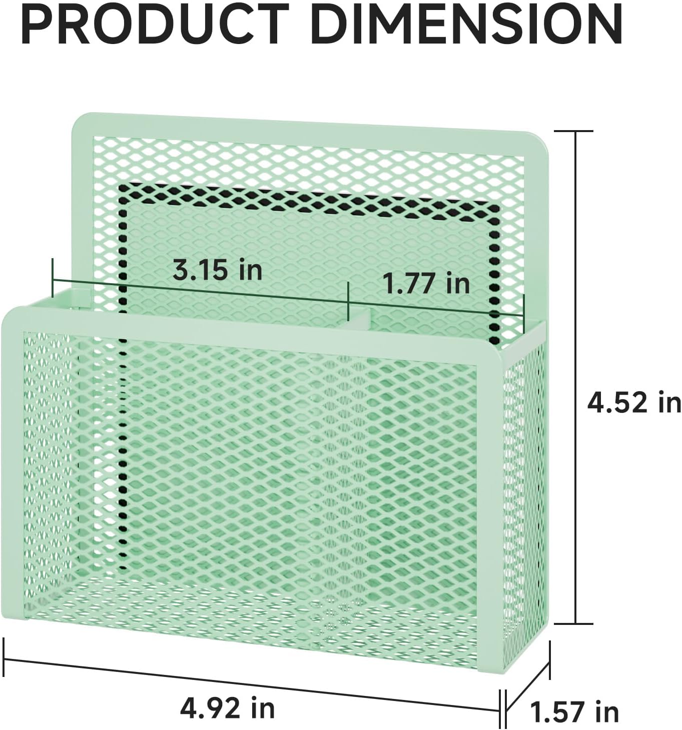 Magnetic Dry Erase Marker Holder, Mesh Pen Holder for Whiteboard，Magnet Pencil Organizer Storage for Refrigerator Locker Accessories Organizer for Home, School and Office(Green)