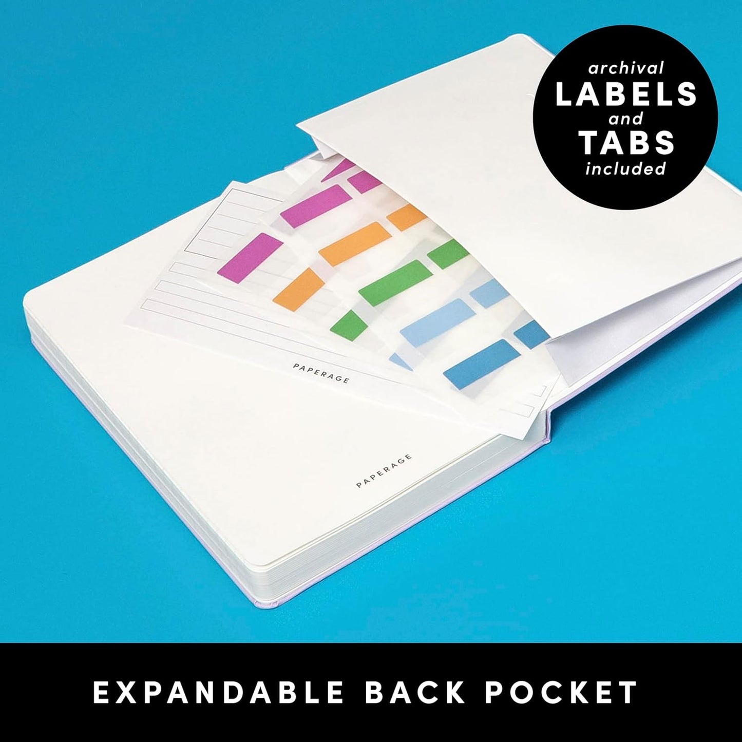 PAPERAGE Lined Journal Notebook, (Yellow), 252 Pages, Medium 5.6 in x 8 in - 100 GSM Thick Paper – Hardcover Journaling Notebook for Work, School & Note Taking