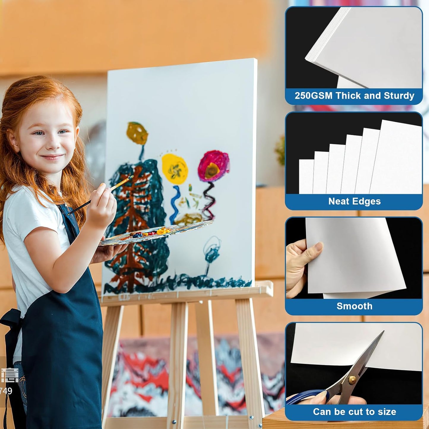 18 Pcs White Poster Board Paper 14x18, ROOKEA Blank Graphic Display Vision Boards Bulk for School Arts Classroom Crafts Projects Presentations Drawing Scrapbooking