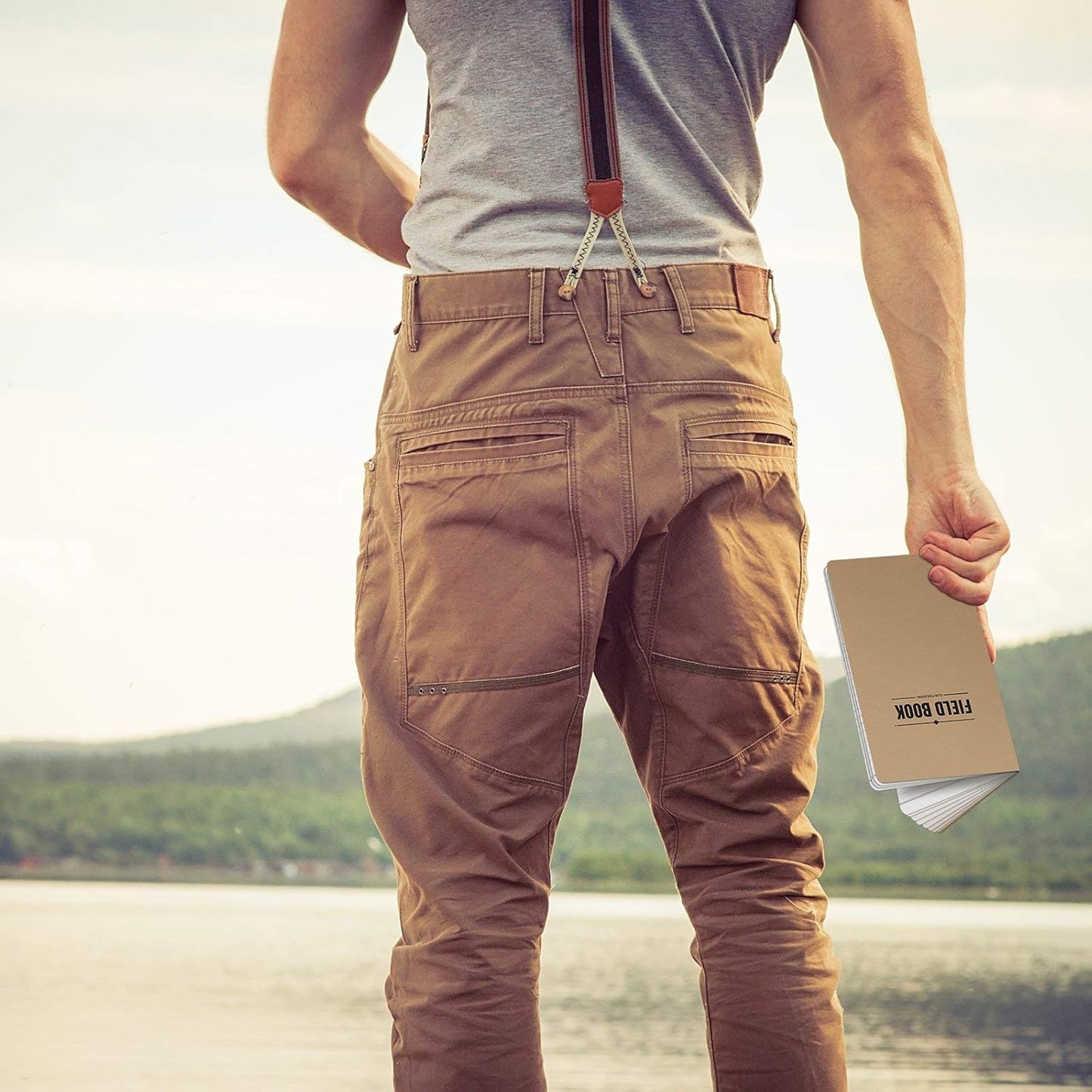 Elan Publishing Company Field Notebook/Journal - 5"x8" - Kraft - Lined Memo Book - Pack of 4