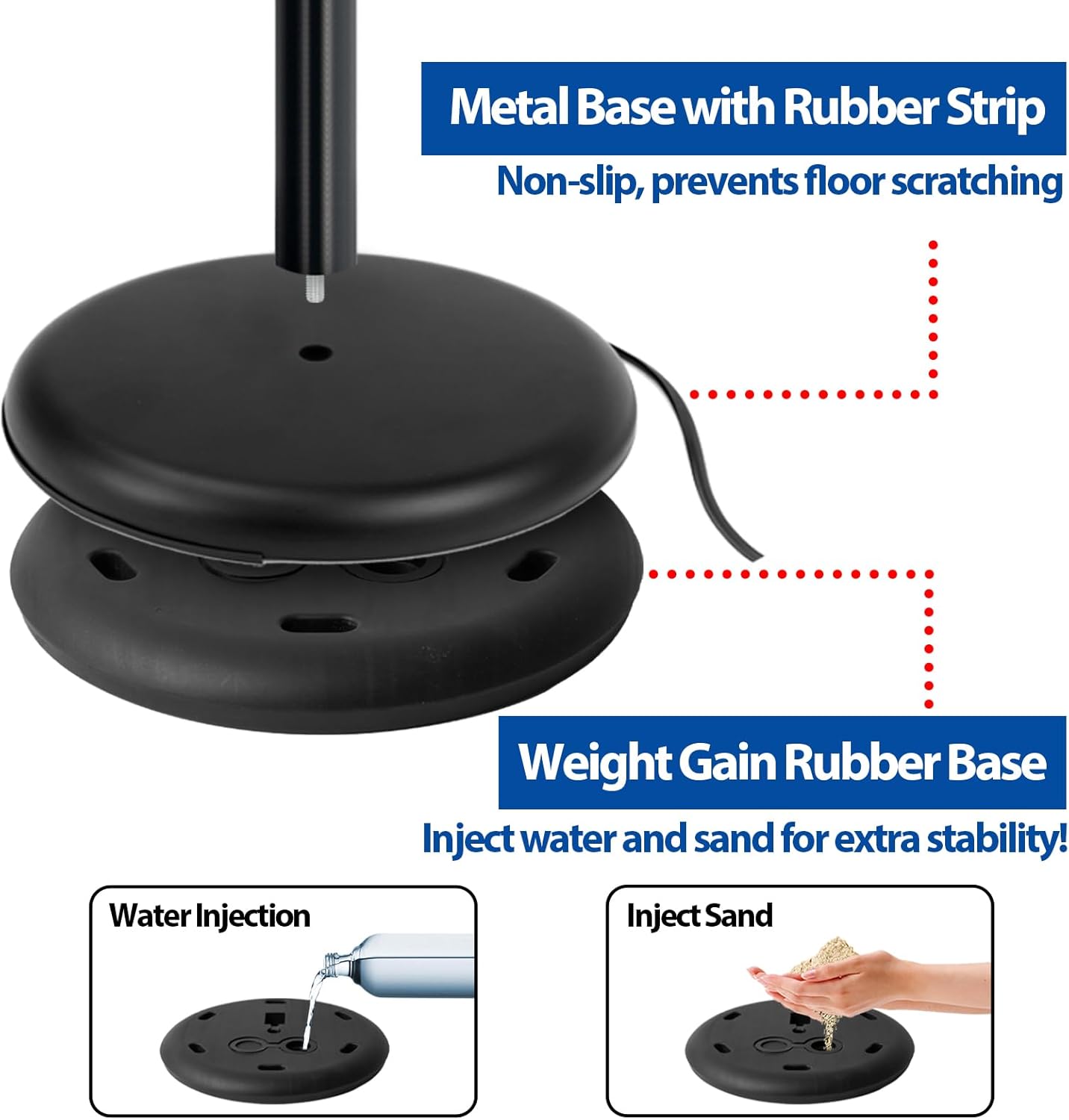 2-Pack 11x17 Inch Adjustable Sign Stand & Floor Standing Sign Holder - Pedestal Poster Stand with Vertical & Horizontal View Display for Indoor/Outdoor Business & Store Signage (Black)