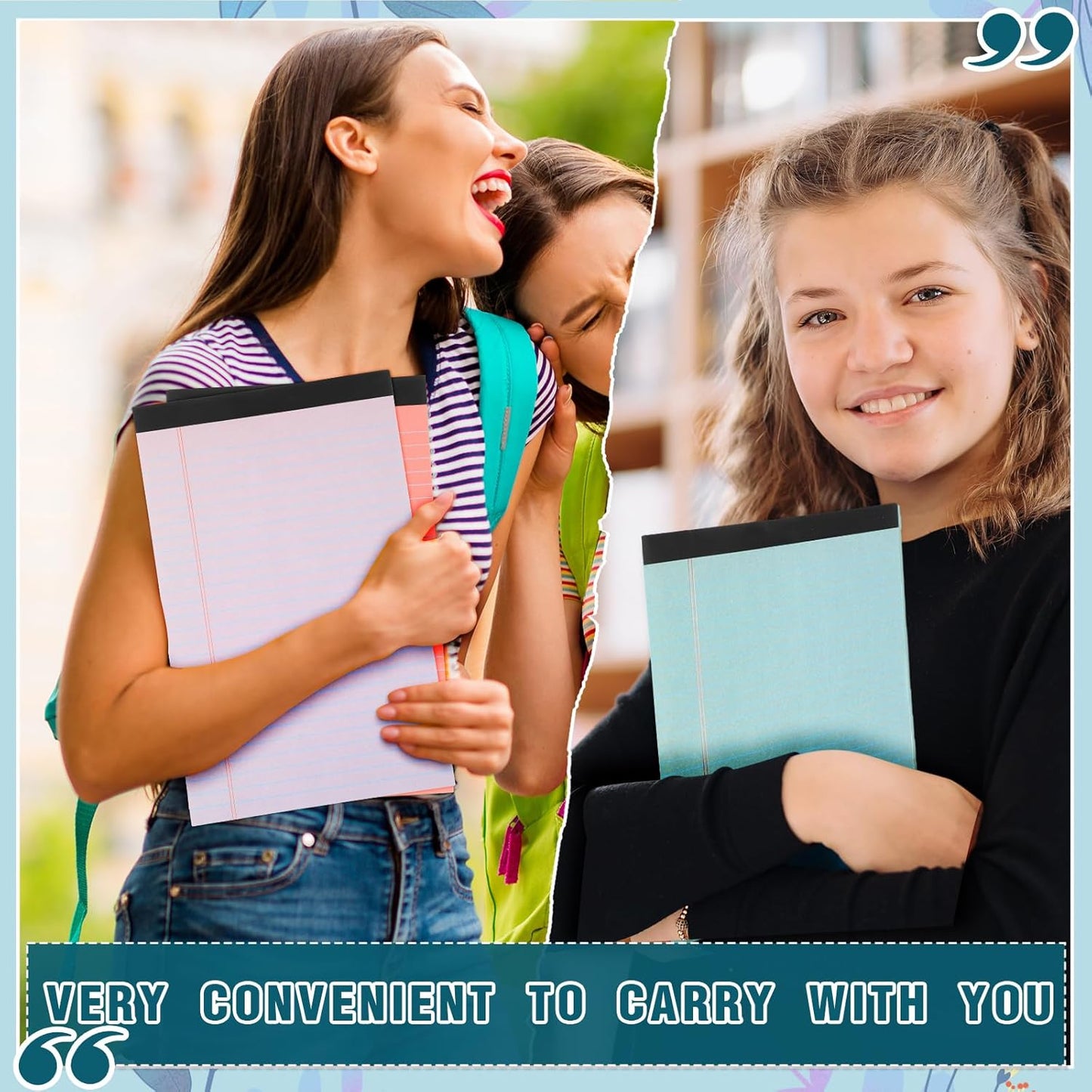 Fuutreo 12 Pcs 5" x 8" Legal Pad Writing Notepads 50 Sheets Small Legal Pad Narrow Ruled Multiple Color Lined Paper for School College Office Supplies Work (Vintage Colors)