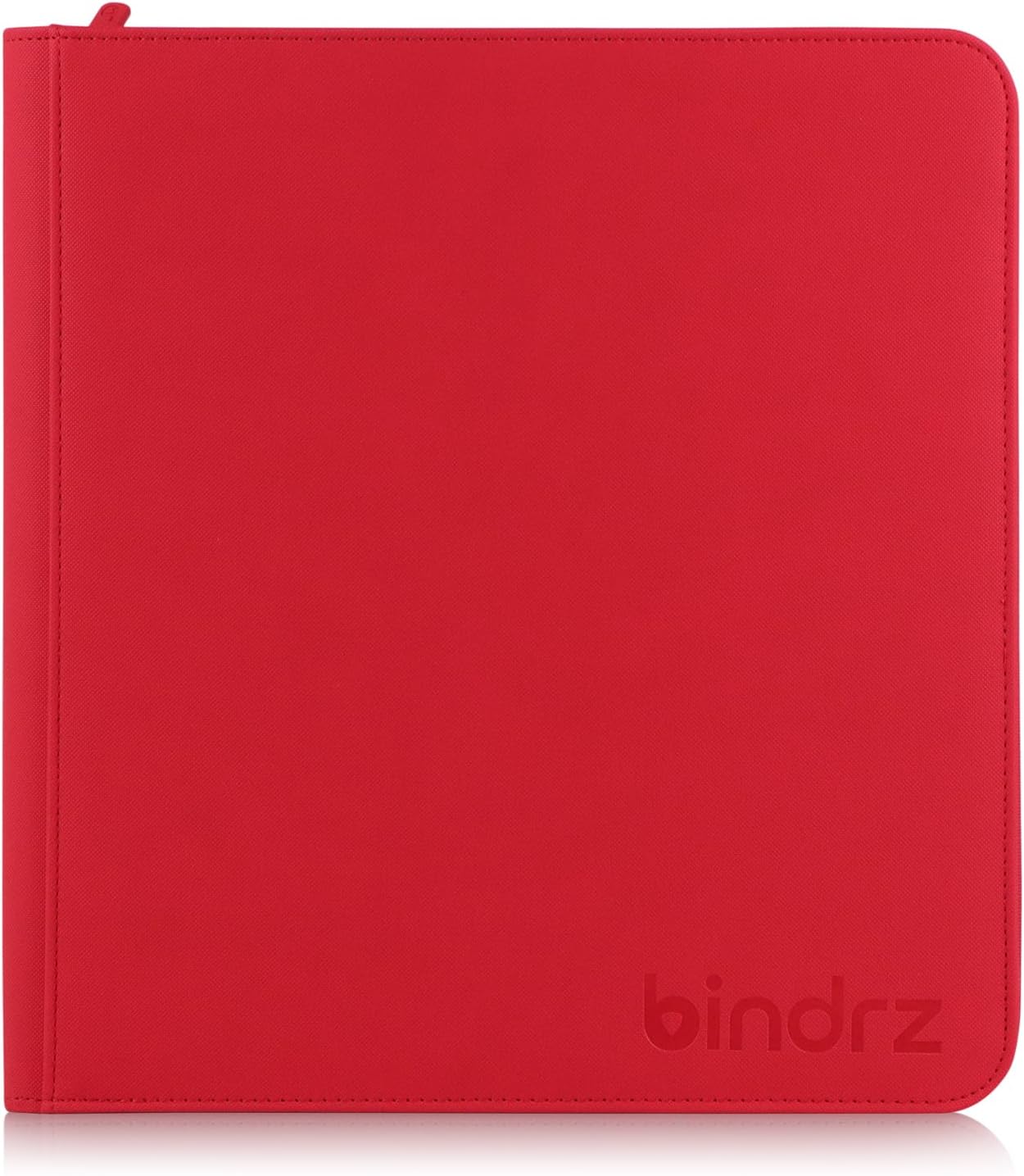 12 Pocket Zipper Binder for 480 Sleeved Trading Cards - Side Loading Pockets Album - Archival Safe Material and Compatible with TCG MTG and Sports Collectibles (Red)